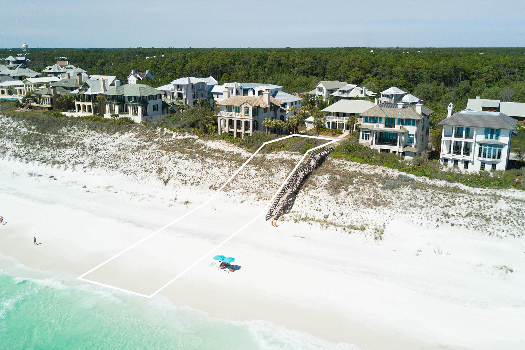 Wake up to scenic ocean views and enjoy days full of sun and surf on this exceptionally located gulf-front homesite. Planted among the sugar white sands of the Emerald Coast, is this first row home site with 65 feet of beach frontage. This property is directly adjacent to one of four beach accesses and has existing home plans available upon request.
Located in the secluded community of The Retreat, you will have exclusive access to many convenient amenities such as an infinity edge pool overlooking the Gulf Coast, stunning high-quality architecture, walking distance to beautiful coastal dune lakes and over 90 acres of pristine land preservation.