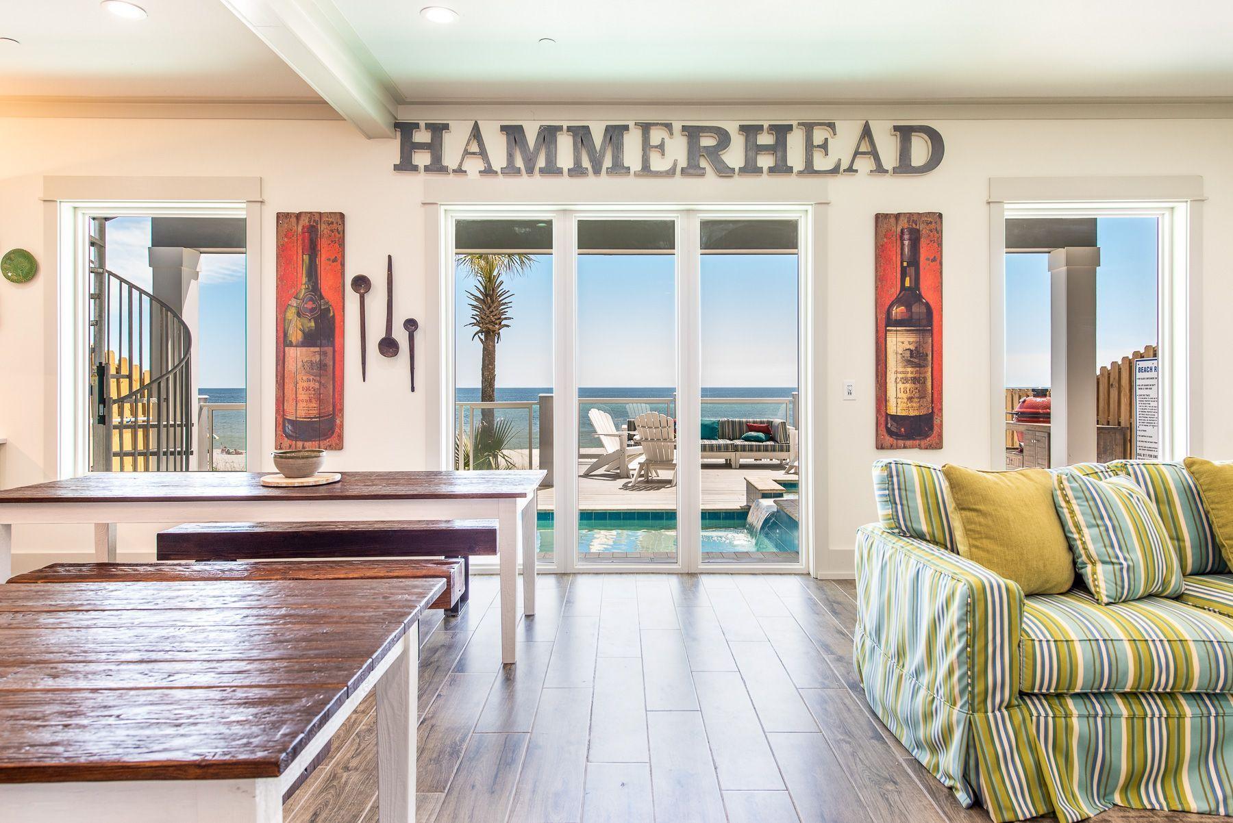 Why wait? This brand new custom-built four-story beach house is move-in/rental ready and already has summer bookings. This home has a projected income of over $300,000 a year thanks to its prime gulf-front location and 5,198 square feet of luxury vacation lifestyle. Ideal for beach weddings, family reunions, corporate retreats and friends' get-togethers, this beautiful home pampers up to 30 guests with 9 bedrooms including a bunk room, 9.5 bathrooms and plenty of parking. Two fully equipped catering-size kitchens take care of breakfast pancakes to holiday meals or midnight feast. The refectory-style table is a natural gathering place for dining and discussing the day's activities. For dinner, head out along Front Beach Road in either direction and you'll find many options from crab shacks, beach cafÃ©s, ice cream parlors and restaurants all within a mile. When you're not swimming and sunbathing on the white sandy beach, there's a game room and two living areas for relaxing, swapping stories or watching a movie. There's also a loft overlooking the oversize private pool with hot tub. Dive in â€“ the water is perfect. Those in search of quiet moments to relax with a magazine will enjoy plenty of private space on 1200 square feet of decking on four different levels. Soft sea breezes and fantastic emerald gulf views make outdoor living a pleasure on the pool deck and glass-paneled balconies. Panama City Beach offers fishing charters, shopping malls, ZooWorld, go-karts and Wonderworks attractions, making this the ideal base for vacations at any time of year.
