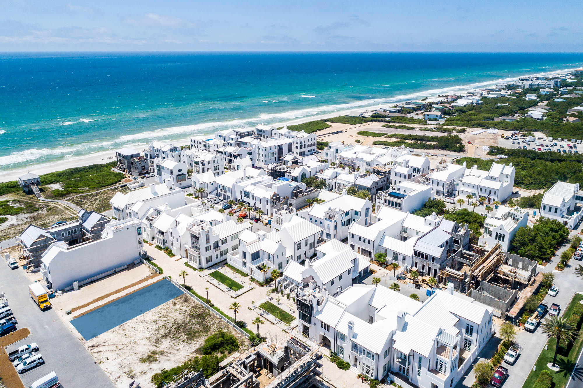 Incredible new build opportunity South of 30A for Alys Beach Homesite LL7 offered for purchase with approved plans by Houston- Dunham Bespoke Home Design.  This homesite is located steps from the exclusive owner's Beach Club and Sea Garden Pedestrian Path Beach Access.  This property is open to Sea Garden Pedestrian on the west boundary followed by a 2nd pedestrian path to the South.  
The Houston-Dunham architectural plans feature 3,142 square feet of living space having 2 master suites and two guest suites.  Houston-Dunham Design created unimaginable outdoor spaces on three levels of the home.  The 1st is the ground level courtyard with pool & summer kitchen which is surrounded by one master suite and living areas.  The 2nd level hosts a covered, outdoor loggia with fireplace perfect for entertaining, followed by the 3rd story roof terrace open to the stars.

This is a unique opportunity to expedite the build & completion process for a new, custom home.  This property will not last.