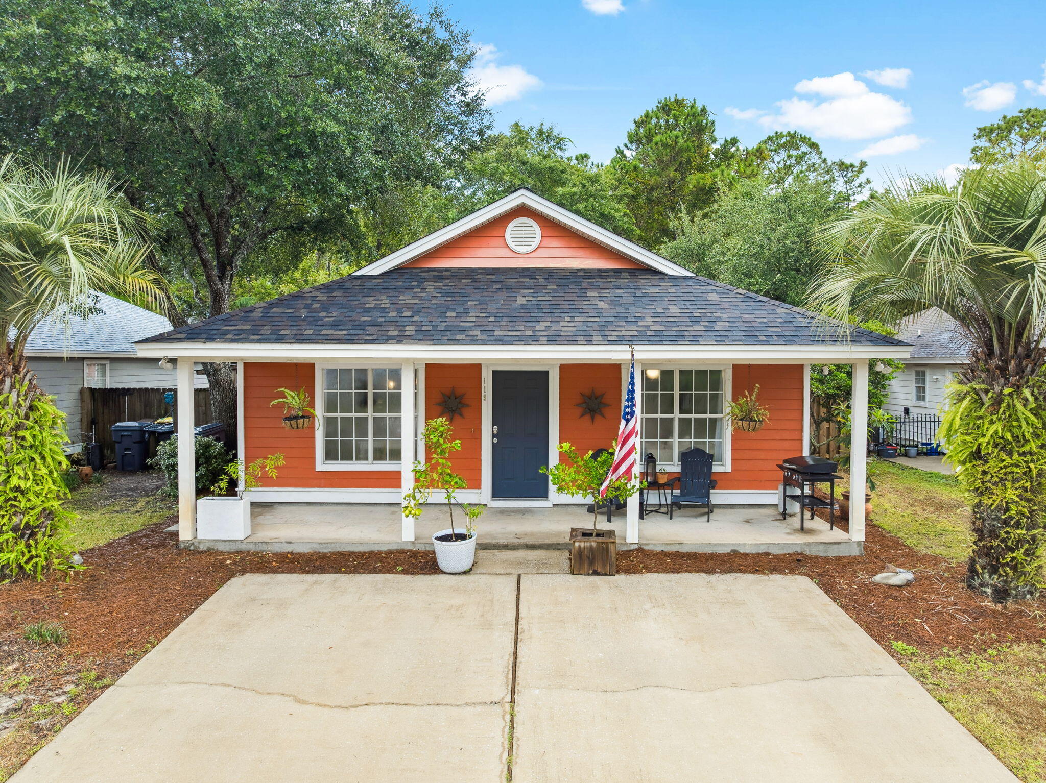BACK UP OFFERS WILL BE ACCEPTED. Charming single-story home in the heart of Santa Rosa Beach! Roof replaced in 2022, Hot Water Heater replaced in 2020. This cute cottage in Old Town Santa Rosa offers 3 spacious bedrooms, 2 bathrooms and a versatile Florida Room, perfect for a home office, art studio, play area, or whatever your lifestyle demands. Step inside to an open and inviting layout, with the living area to the right and the dining area and kitchen to the left. The kitchen features stainless steel appliances, a large island, a stainless farmhouse sink, abundant cabinetry, and a full pantry. Ideal for entertaining or everyday family life. Outside, enjoy privacy in the fully fenced back and side yards, with an additional easement behind the property for extra seclusion. Continued... A separate fenced area on the side is perfect for storing trailers, lawn equipment, or toys out of sight.
Just around the corner, take advantage of Cessna Landing; your gateway to the water for boating, paddleboarding, kayaking, or simply enjoying the new playground and picnic areas. Conveniently located near some of the areas favorite local restaurants, two playgrounds, Walton County's refreshed dog park, and so much more. This home combines the charm of beach living with easy access to everything Santa Rosa Beach has to offeer.
