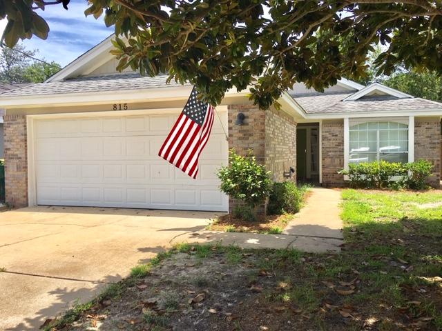 AVAIL: 7/18. SECURITY DEPOSIT = $2,000, can be broken up in 2 monthly installments if qualified. SORRY, NO PETS/SMOKING. Covered front entrance. Open floor plan. Nicely remodeled a few years ago! Home features stainless steel appliances, pantry, recessed lighting, fireplace & cathedral ceilings. Split bedroom plan. Master w/ French doors, walk in closet & double vanity sinks. Carpet in the bedrooms, luxury vinyl plank/tile in the rest of the home. Florida room & inside utility room. 2 car garage w/ auto opener & storage. Off back of home you have an open patio for relaxing/entertaining. Privacy fenced backyard w/ lawn pump/sprinkler system on timer for easy lawn care. Convenient to schools, shopping, restaurants, beaches & Hurlburt AFB. Welcome home!