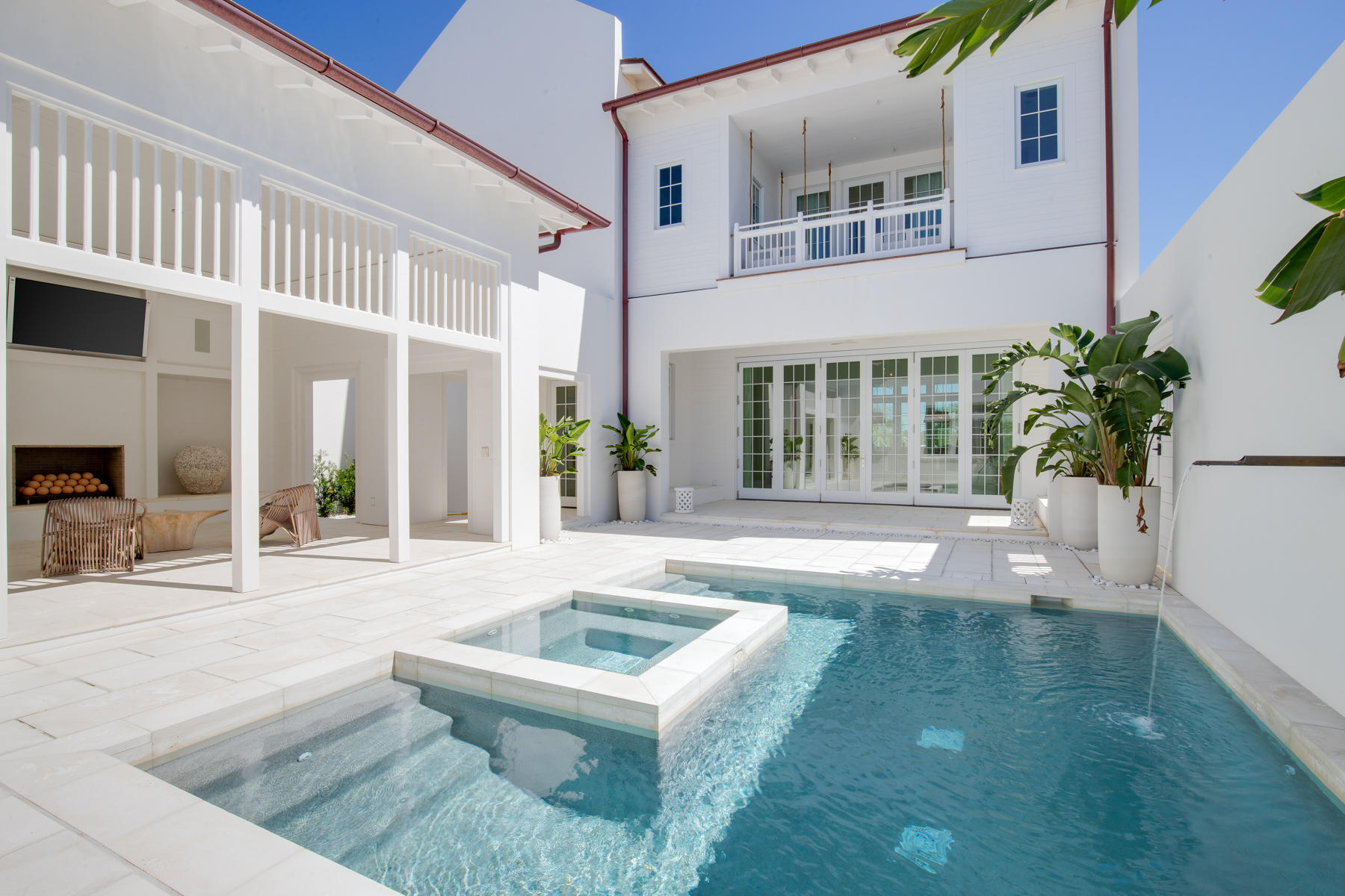 This gorgeous new Kaiya home is furnished and ready for you to move in and start living your best beach life! The spacious 5BR/5.5BA Villa Seiya is one of only 22 exclusive residences in Chapter 1 of the Kaiya Beach Resort. Thoughtfully designed interior and exterior spaces that seamlessly merge indoor and outdoor living and a luxury-sized lot creates the perfect backdrop for the life you've always imagined. Villa Seiya offers dual master suites featuring either a private outdoor courtyard or a covered loggia, a generous garage and a custom-designed landscaped court. Upscale features include custom-designed painted wood kitchen cabinetry with Caesarstone counters and backsplash, a Subzero and Wolf appliance suite and Waterworks kitchen and bath plumbing fixtures. A boutique resort community located along Scenic Highway 30A with just 173 luxury properties