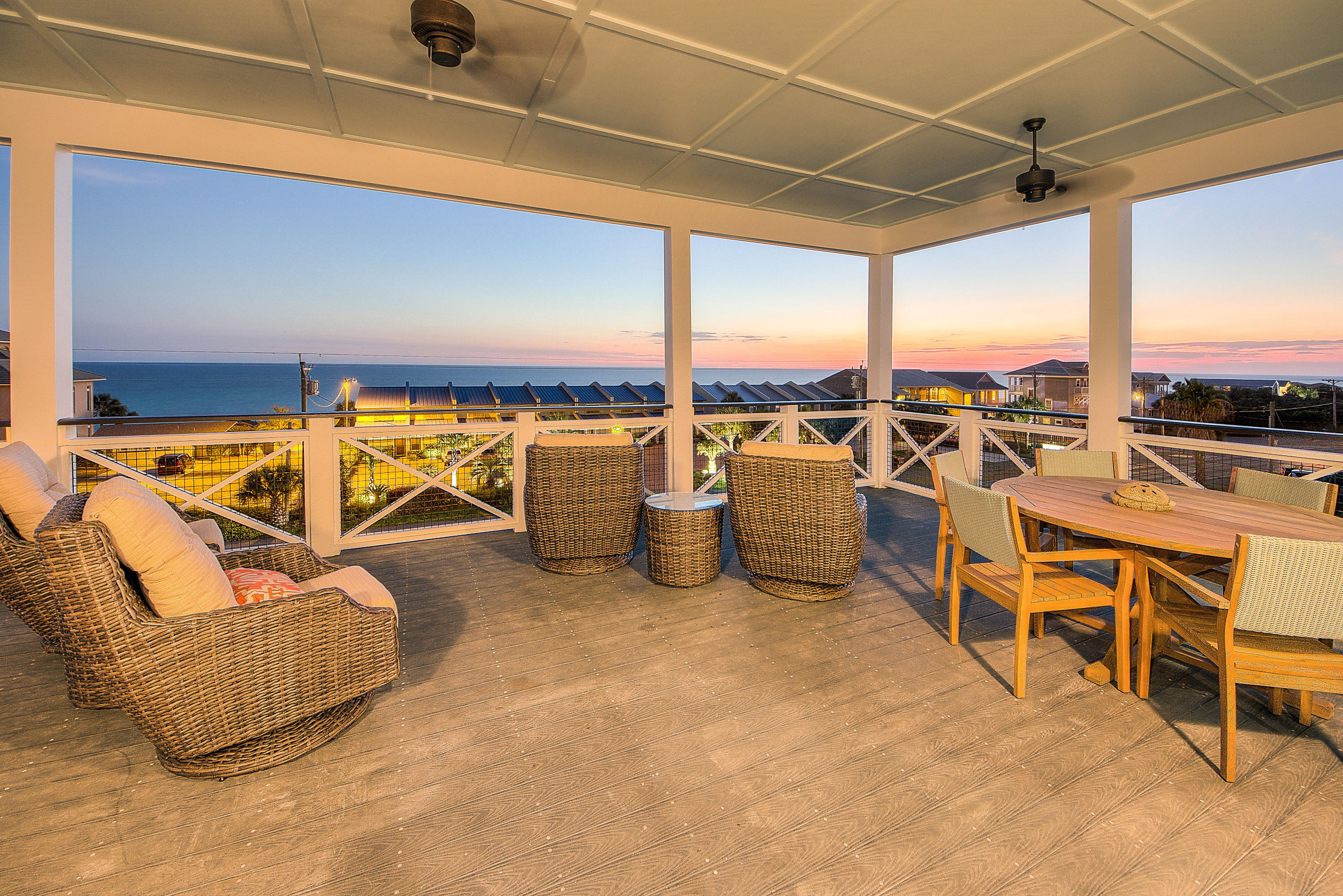 CHECK OUT OUR VIDEO TOUR! OVER $200K in rental projection! This beautiful new-construction beach home offers everything your large group could need and it sleeps 28!. It's nestled conveniently nearby to Alys Beach, Seacrest, and Rosemary Beach where all the action is on the East side of 30A. And it is just a short two-minute walk to beach access with a lifeguard on duty and bathrooms. The house features five master suites (all with their own private bathrooms, flat screen tv's, and king size beds) for parents or the guests of honor, as well as a kids floor with 2 bunk rooms and a playroom that includes a full-size arcade and an 80 flatscreen TV for enjoying the big game or the kids video games! The third floor also features an expansive outdoor living area with breathtaking views of the Emerald Coast. There is also a gourmet kitchen on the first floor that will make you truly feel like a chef de cuisine when you are whipping up eggs for the group in the morning or entertaining in the evenings.  In total, the house provides 7 bedrooms, 7 full baths, and 2 half baths.
Out back there is a gigantic heated pool and hot tub that your crew can enjoy in between beach trips or to wind down after a long day of fun in the sun and sand.  There is even a poolside grill for those nights you want to stay in and eat seafood or steaks poolside!
If you are looking for the "Ultimate" vacation experience on 30A then this is the "Ultimate Beach House" for you!