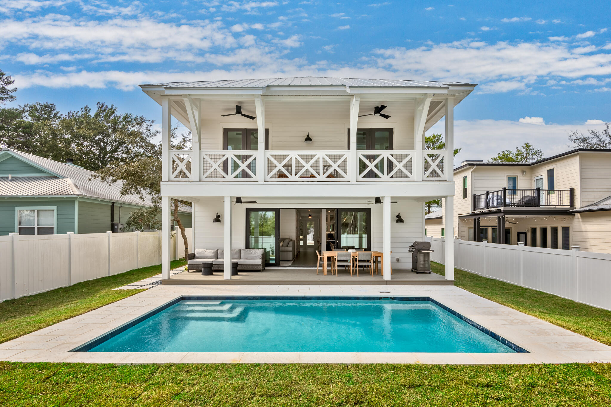 Professionally designed by Paulette Degraw, owner of www.30AdesignGroup.com!

Being sold turn key with custom made furniture, all decorations, silverware, etc. Just bring your bathing suite!

Whites Gulfview owners and guests have the pleasure of two important things. 

1. They can drive a golf cart .3 miles to the PRIVATE deeded beach access, AND PARK IT in the designated space

2. They share the deeded beach with Seacrest Condo owners. Therefore, they not only have private access to the beach, they also have a place to sit and enjoy the beach. 

The home has the potential to be a vacation rental, with projections of $175,000.

With 5 bedrooms, 2 additional bunk rooms, parking for 5 vehicles, a private pool, walking distance to the beach, what else do you need?