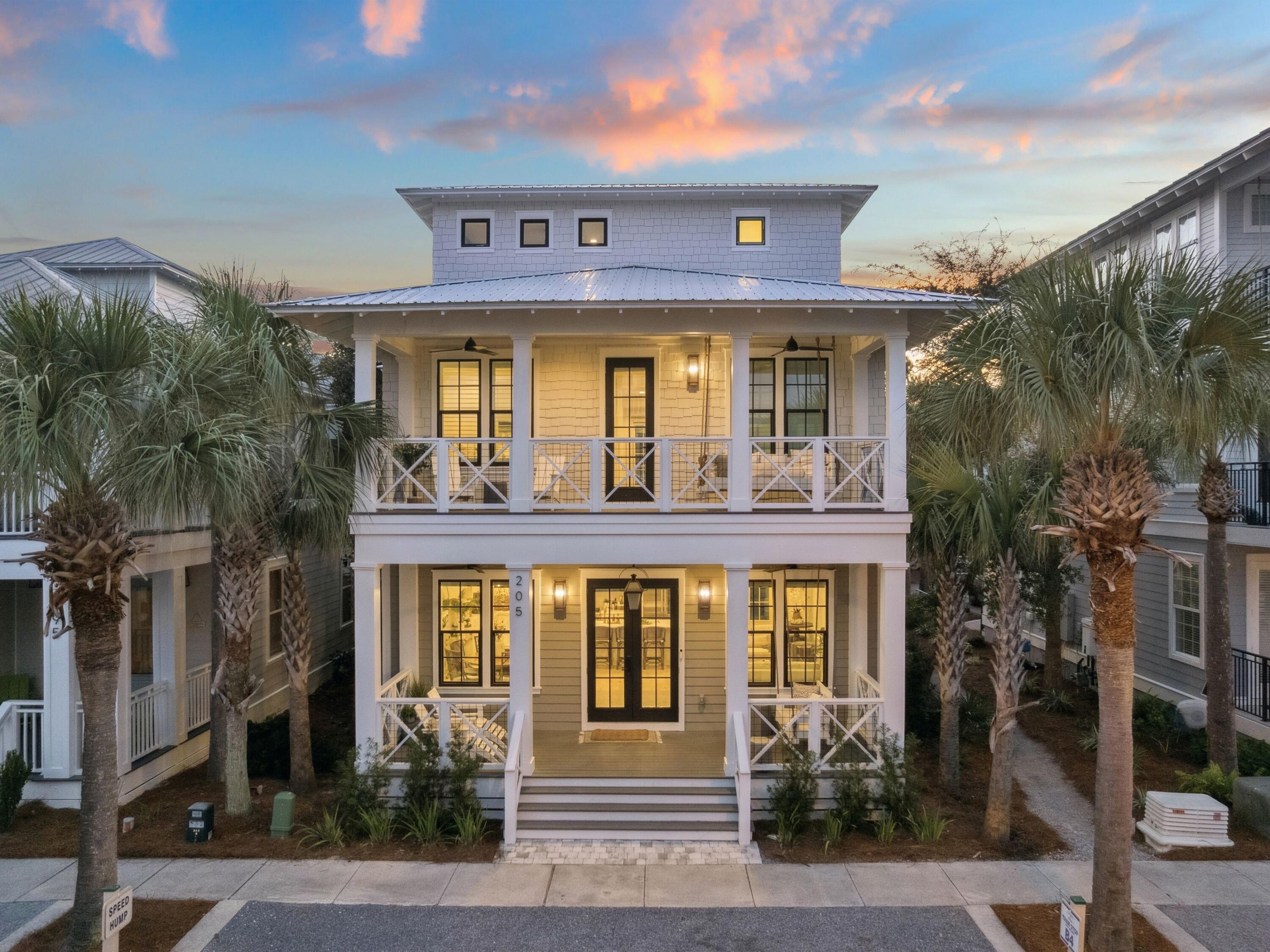 Experience refined coastal living in this beautifully curated 5-bedroom, 6-bath home spanning 3,081 square feet and located in the heart of Seacrest Beach. Blending timeless elegance with the relaxed atmosphere of 30A, this residence is designed for both effortless entertaining and everyday comfort. Featuring multiple ensuite bedrooms, generous outdoor living spaces, and prime proximity to the beach, this home strikes the perfect balance between luxury and livability. Bright, open interiors are enhanced by soaring ceilings and expansive windows that flood the space with natural light. The main living area flows seamlessly to the outdoors, creating an inviting environment ideal for gatherings or relaxed family time. High-end finishes throughout  including hardwood floors, custom millwork, and designer lighting  elevate the home's coastal aesthetic, while the gourmet kitchen impresses with professional-grade appliances, a spacious island, and ample storage for both cooking and entertaining.
The primary suite offers a peaceful retreat with a spa-inspired bath, dual vanities, and a walk-in shower, complemented by private balcony access offering gentle coastal breezes. Additional ensuite bedrooms ensure comfort and privacy for family and guests, while a third-level tower room adds versatility  perfect as an additional lounge, bunk room, or office  complete with sweeping views of the community.
Outdoors, unwind on one of the multiple porches or enjoy the private courtyard, ideal for dining al fresco or relaxing after a day at the beach. With easy access to the 12,000-square-foot lagoon pool, nearby dining, and deeded beach access, the location delivers the best of 30A living at your doorstep.
Set within the sought-after Seacrest Beach community, this home offers a lifestyle defined by walkability, coastal charm, and connection  all just minutes from Rosemary Beach, Alys Beach, and the area's most beloved shops, restaurants, and shoreline.