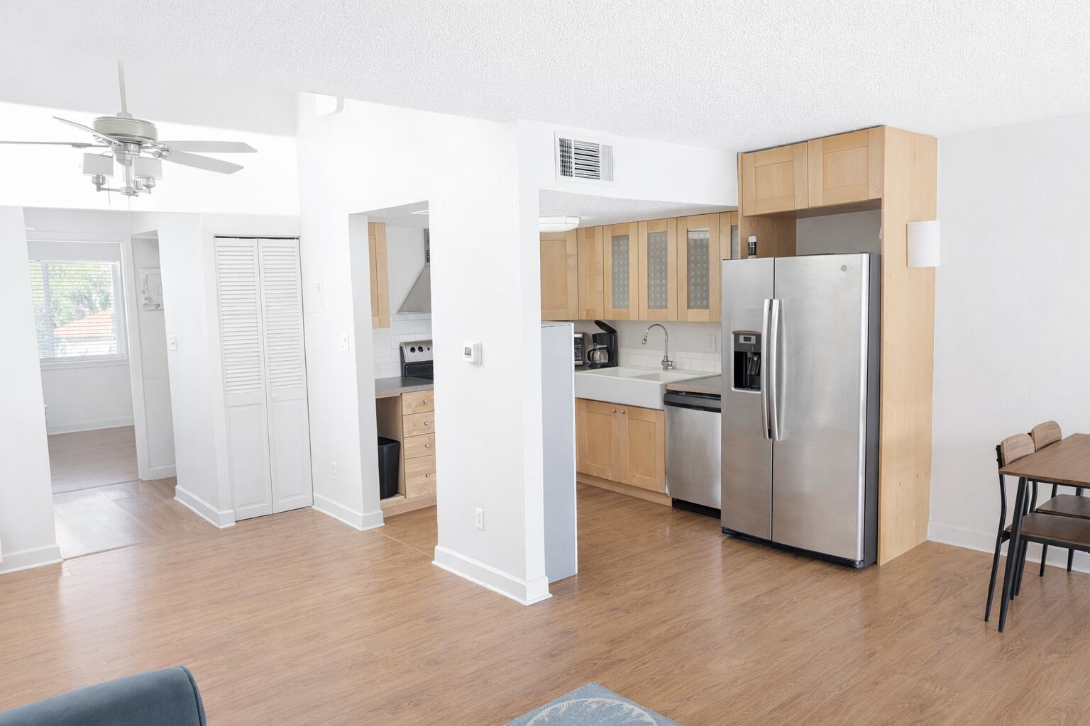 Welcome to Finisterra Condominiums, a gated waterfront community ideally located at 101 Old Ferry Road in Shalimar, Florida, overlooking the beautiful Choctawhatchee Bay and Lake Clyde, and directly across the street from Two Georges Marina.

Unit 4C is a standout residence, offering vaulted ceilings and a large entryway window that fills the space with natural light. This well-maintained condo features stainless steel kitchen appliances, updated fixtures in the kitchen and dining area, and a newer ceiling fan. The dishwasher has been replaced within the last year, and additional improvements include a new HVAC system and thermostat, providing comfort and peace of mind for the next owner. Assigned and guest parking are conveniently located directly in front of the unit, and the condo's front-of-community location allows for easy access while still offering views of the water from the building and a short walk to the bay, pool, and clubhouse.

Finisterra spans acres of waterfront property and offers an exceptional lifestyle with amenities including a community pool, lighted tennis court striped for pickleball, sauna, clubhouse, BBQ areas, kayak storage and launch, and private shoreline accessperfect for fishing, paddleboarding, or enjoying sunset views and Destin fireworks without the crowds. Boating enthusiasts will love being just 1 nautical mile to the Intracoastal Waterway and 2.2 miles to the Destin Bridge, with boat storage available across the street at the marina.

The HOA covers water, sewer, trash, groundskeeping, and exterior insurance, adding outstanding value. Finisterra is conveniently located near Eglin Air Force Base, shopping, dining, Destin Harbor, Crab Island, and the area's renowned sugar-white beaches.

Rental Policy: Finisterra is a non-rental community during the first two years of ownership. After that period, long-term rentals are permitted; short-term rentals are not allowed.

Whether you're seeking a primary residence, second home, or long-term investment, Finisterra offers a rare opportunity to enjoy a laid-back waterfront lifestyle at an affordable price.

Schedule your private showing today and experience the hidden gem of Finisterra.
