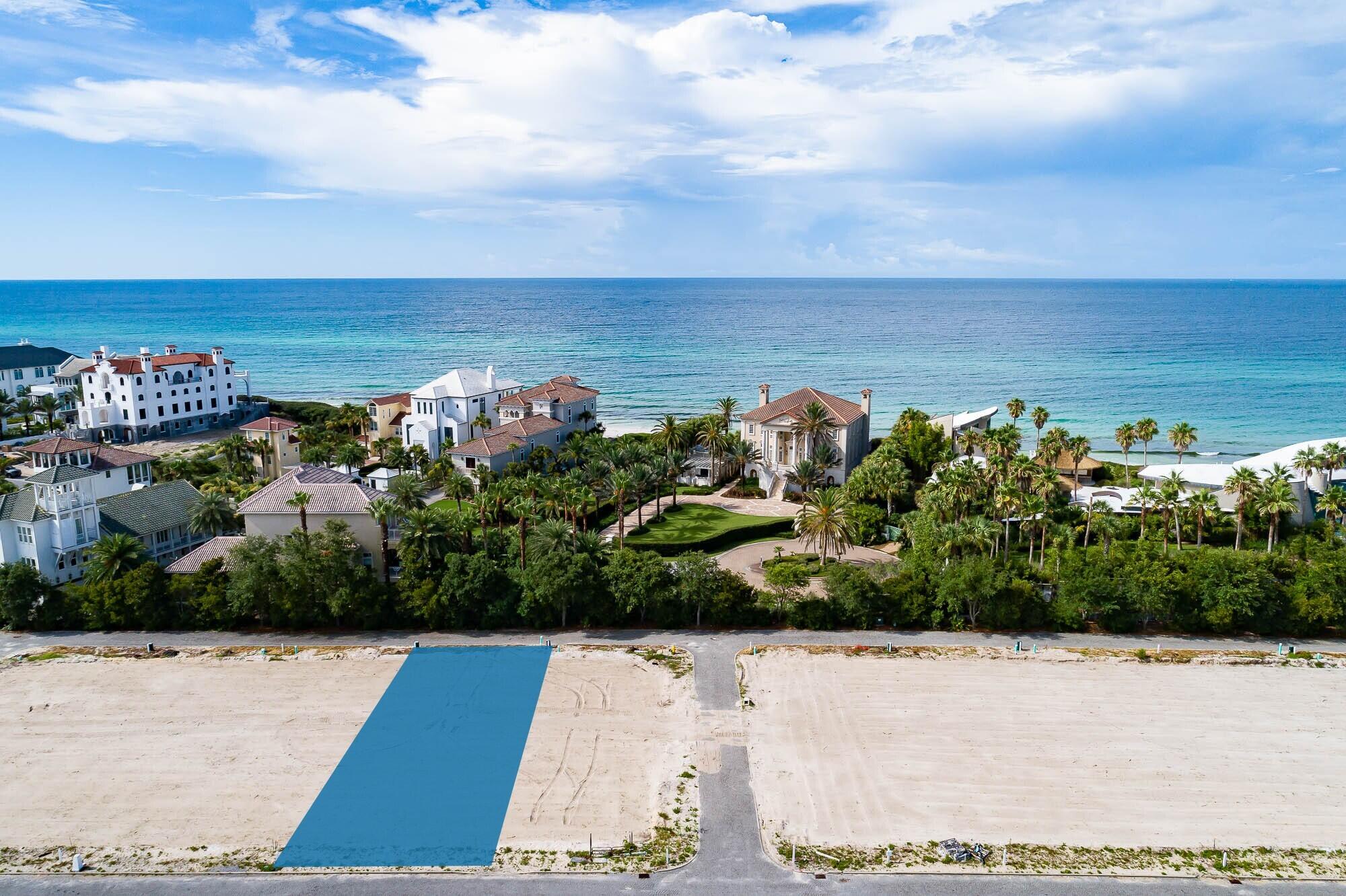 Newly released Custom Homesite UU2 brings to market a unique & welcomed variance to the Alys Beach Design Code.  For the first time ever is an allowed 2 ½ story home build with roof terraces showcasing the Alys Beach roof top architecture & view of the Gulf of Mexico.
Homesite UU2 is situated on Elbow Beach Road fulfilled in a North to South manor capturing East to West sunlight.  This iconic location will satisfy the most design savvy having this corner condition.  
Design opportunities are endless capturing this homesite's scaling to create beautiful indoor & outdoor elements.  Courtyard pool, roof top terrace with summer kitchen for entertaining are only the beginning.  
This homesite is within close proximity to the private owners Beach Club & Restaurant and the Alys Beach Town Center.