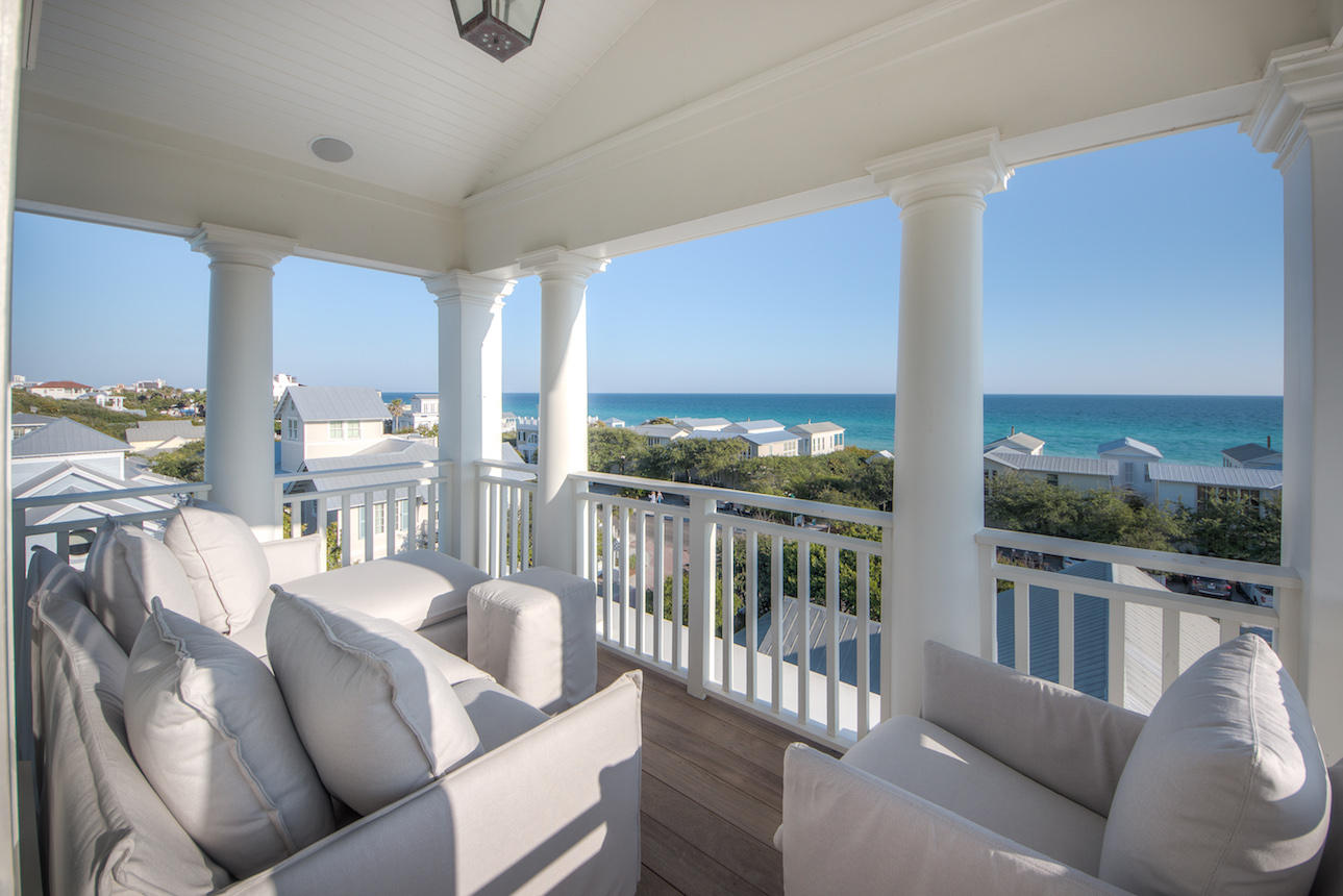 Find 360 degree, unobstructed 4th floor views allowing for spectacular year-round sunrises and sunsets over the Gulf of Mexico at this majestic Seaside residence. Nestled in an unbelievable location, the beach and Seaside town center are mere steps away yet the home is far enough on the perimeter of this coveted 30A community for a private retreat. The property is newly constructed to the highest standards and includes a three-bedroom main home with bunk area, a one-bedroom carriage home and a private semi-indoor swimming pool with fireplace leading to an outdoor seating area. The interior of the home is defined by a sophisticated coastal style and features exquisite finishes throughout such as 12' ceilings, Carrera marble counters and accents, wire-brushed hardwood floors Sub-Zero and Wolf appliances, designer lighting and much more. Thoughtfully designed to offer a luxe lifestyle, this home includes multiple seating areas, comfortable and stylish bedroom suites, Gulf views from both the third and fourth stories and every modern convenience imaginable to live the Seaside lifestyle to the fullest. The 2 parking spaces in front of the home on the street are reserved for owners. Also several parking spaces in the driveway. 
A pioneer of New Urbanism, Seaside is designed to be a pedestrian paradise with everything needed within walking or cycling distance. Guests from near and far visit year-round with regularly scheduled events, festivals and activities. The community often tops national beach surveys in media outlets such as The Travel Channel, Time Magazine and Travel + Leisure Magazine.
RENTAL NUMBERS FOR 2019  - $294,000