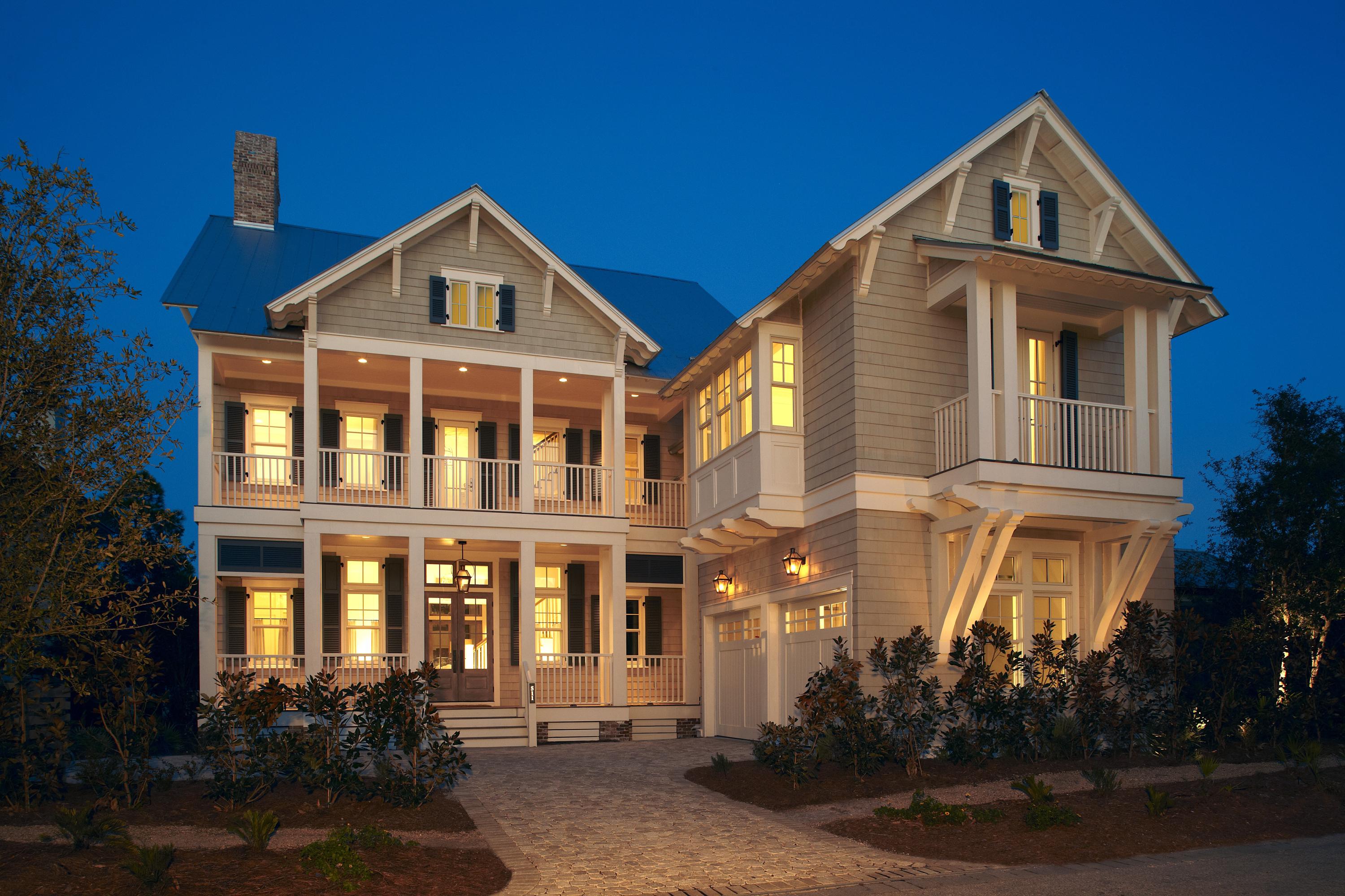 The classic cedar shake exterior designed by T.S Studio Architects provides just a hint of the fine craftsmanship, quality construction and exquisite architectural details of this beautifully maintained home. Located in the coveted Parks District of WaterColor, this property provides gracious outdoor living spaces that flow seamlessly into an elegant, open floor plan where natural daylight flows with oversized windows. From antique oak flooring, Pecky Cypress wood beams, old Chicago antique brick fireplaces and charming window seats, this unrivaled property offers warmth and comfort. Perhaps the heart of the home is the spacious living and dining area with state of the art kitchen boasting two Rhol farmhouse sinks, Waterworks backsplash and Thermador commercial appliances. allowing for entertaining a crowd or presenting an intimate family dinner.
On the second level, two luxury master suites and bathrooms sport polished nickel faucets, marble floors, a tiled steam shower and enchanting tub nook all while offering privacy, comfort, and style as well as two separate guest rooms ensuring plenty of room for relaxation. Angled ceilings lend visual interest right up to the third floor, a delightful escape that features an oversized recreation room and additional guestrooms. Outside, discover an unrivaled leisure experience with a glamourous screened in bluestone patio including fireplace and retractable doors leading to the refreshing pool with water features and hot tub. From this ultimate address, you can easily walk to the park, shopping, beachcombing and resort activities - all the very best the Sunshine State offers.