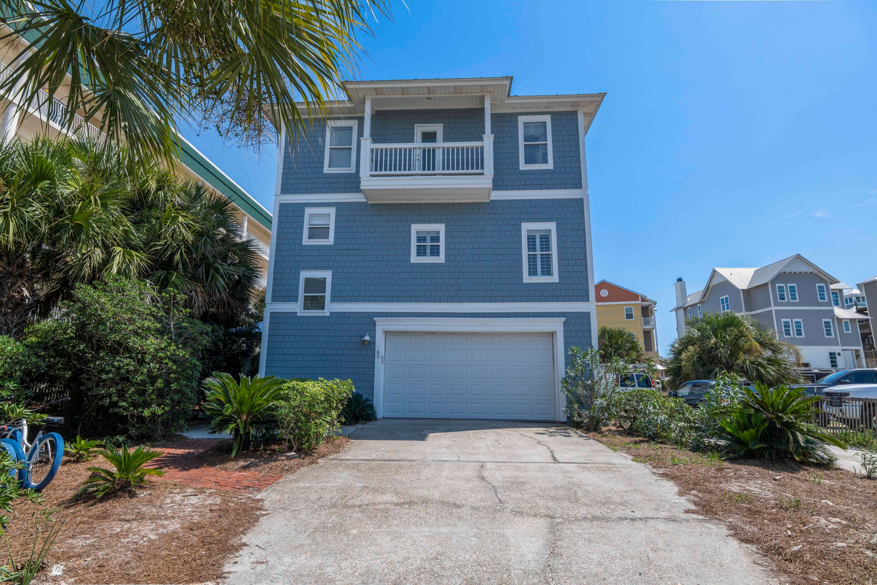 Incredible opportunity to own a piece of paradise just one tier back from the beautiful Gulf of Mexico! Amazing value for this close to the Gulf in Seagrove. This 5-bedroom, 5.5-bath home enjoys views of the Gulf & a private pool while offering easy access to the beach with public access just east on Beachfront Trail. The ground floor features 2 guest bedrooms each featuring two double beds, ensuite bathrooms and additional sitting areas. Both bathrooms and one of the bedrooms has brand new laminate flooring and there it tile throughout the rest of ground floor. There is a full size laundry room & direct access to the private pool area - perfect place to unwind or catch some sun! The second level encompasses a grand living area, kitchen & dining area and fantastic balcony with Gulf views. The kitchen offers plenty of storage, stainless steel appliances, granite countertops and a large breakfast bar, ideal for casual dining. There is a formal dining area with Gulf views and a great outdoor dining table on the balcony for summer meals outside to the sound of the waves. The open floor plan on this level is ideal and there is nice wood flooring and both the 2nd and third level. The third floor features the Gulf view master suite with a king bed, plantation shutters, large ensuite bathroom and Jacuzzi tub and separate tiled shower and direct access to the private balcony. Enjoy your morning coffee right from your bed to the balcony and take in those views. There are two additional bedrooms on this floor - one being used as a bunk room and each with ensuite baths. There is a 2-car garage and additional driveway parking. Brand new roof and A/C 2022.  This home is a great rental investment with established income or can be a perfect full time residence. 

Located in Seagrove Beach, this amazing investment is ideally nestled between Seaside and Alys Beach. Bike, walk, or take a golf cart over to The HUB or the upscale shops and restaurants of Seaside. Get back to nature and launch your kayak or paddle board directly into the Gulf from practically your back yard or just down the street at Eastern Lake boat launch and park. Coastal dune lakes are a rare ecosystem and definitely worth exploring. Old Florida Fish House, Beachy Bean Coffee, Coastside Wine & Beer shop, and Buddy's Seafood are a few things right within your reach! This is a good value for such a special location.