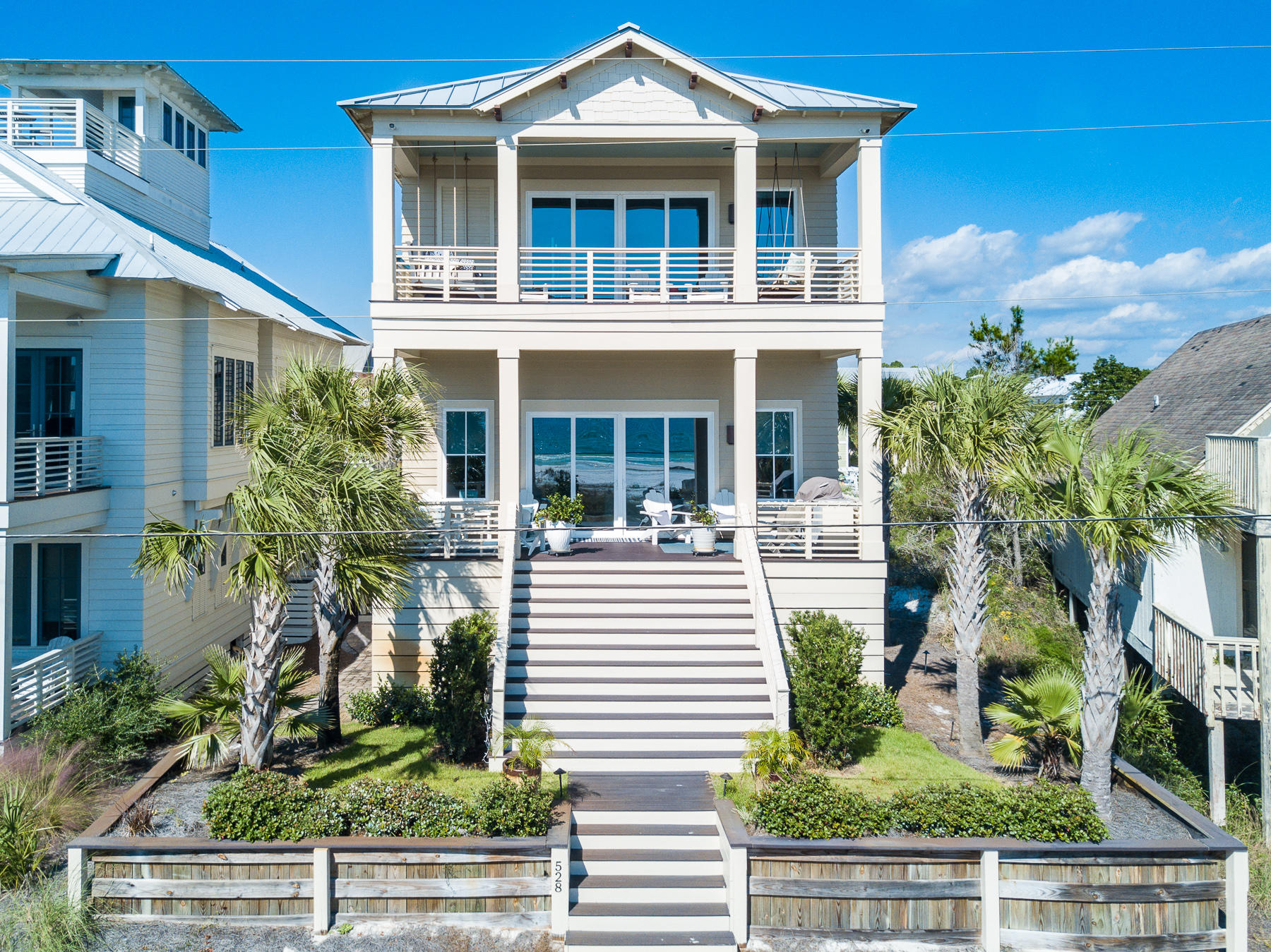 This luxurious custom beach home is situated on a prime lot one tier off the Gulf in a quiet and peaceful area of Seageove Beach. Perfectly situated between Eastern Lake and the Gulf, this home offers spectacular views of both. No detail was overlooked in this 5 bedroom 4.5 bath coastal home from the luxurious pecky cypress wood ceilings and top rated appliances, to the high-end luxury furnishings. 528 Eastern Lake was thoughtfully built with plenty of extra storage for kayaks and beach gear, allowing an easy launch into Eastern Lake or the Gulf of Mexico. Other notable features of the home include no homeowners' association fees, the addition of high wind rated windows and doors, and a three-stop elevator. Buyer is responsible for personally verifying details about this property. Any information contained in this listing is believed to be accurate but is not guaranteed.