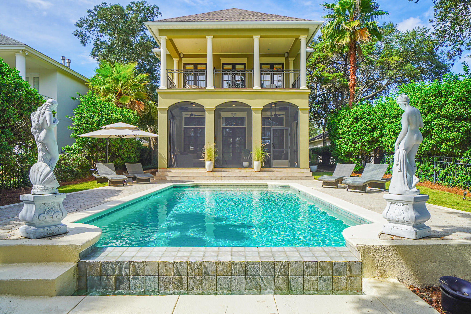 MULTIPLE OFFERS RECEIVED!  HIGHEST AND BEST DUE THURSDAY, JANUARY 20TH @12PM..  Joe's Bayou in Destin. This stunning bayou home has panoramic water views with Bay and Gulf access. Includes a boat lift and deep water boat slip. An extremely private drive leads to the detached garage and 1000 foot carriage house. The main home is located directly behind, separated by a courtyard and covered walkway. Designed by Savoie architects to impress: twelve foot cypress ceilings in the kitchen and dining room, crown molding and ten inch baseboards through out the entire home. Charming mahogany exterior French doors throughout, with eight foot solid wood interior doors. Come see the custom closet. Master bath includes travertine floors, claw foot bath-tub and doorless walk in shower. laundry room is conveniently located on the second floor. The winding wood and iron staircase is custom built. The master balcony and downstairs porch are twelve feet deep with travertine, perfect for outdoor living and dining, or simply watching the sunrise. The views from the back of the home look across a zero edge pool, seamlessly overlooking the water. This spectacular home also features a detached two car garage and must see movie theater with (optional ) equipment.