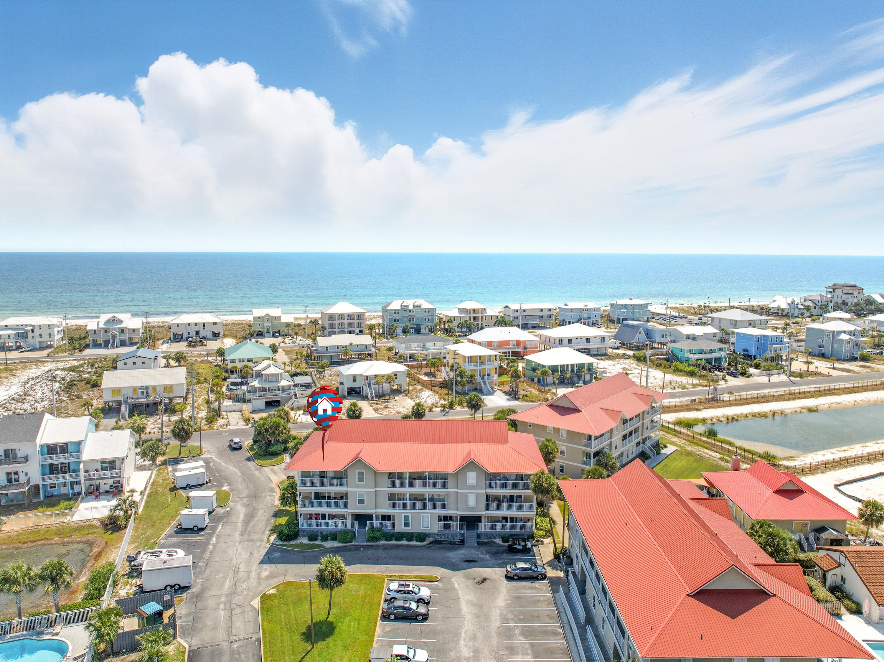 Wonderful! Amazing! 3 Bedroom Top Floor Condo! Located right on the gorgeous and serene Navarre Beach!  This condo comes to you fully furnished and literally ready for you to move in. With Short-Term Rentals allowed, this condo showcases the best of both worlds, investment income as well as your very own beach home!  Complimentary Community pool and BBQ area, allows you to simply relax and enjoy without a worry.  Only a brisk walk to either the Sound or the Gulf, there are multiple areas of Paradise for you and your family to enjoy!  So contact us today for your very own private tour.