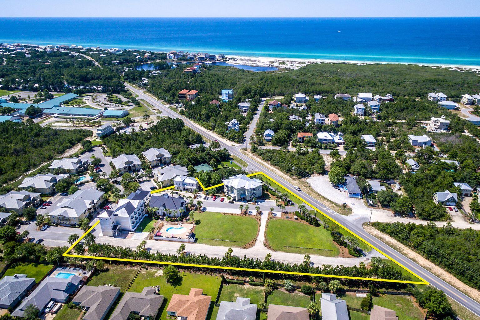 Property consists of 36 hotel rooms, an event building, an outdoor pool, and a 2 story office building currently being used for a check in office. All rooms have been rented as non-smoking and not pet friendly. All buildings and grounds are well maintained and are in great condition.  

Property is located less than a mile from public beach access at Topsail Hill State Preserve Park and less than 5-minutes to retail, entertainment, and restaurants.

An additional vacant lot with an active development order for 39 additional hotel rooms can be purchased separately.

This property is part of the Topsail Village Master Association The commercial contribution at this time is approx. $1600/month.