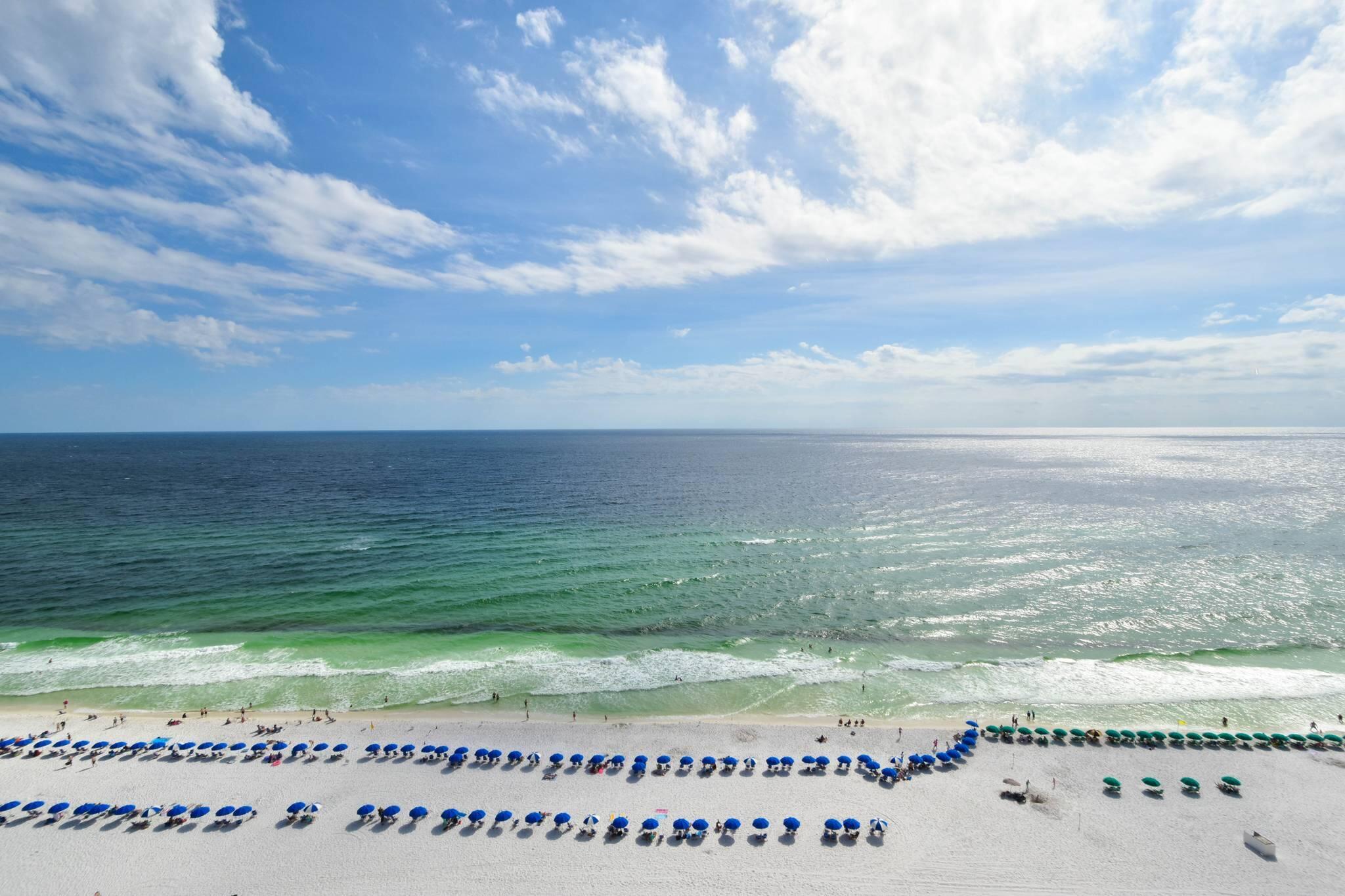 A rare find! Live your life luxuriously high above the shores of the Gulf of Mexico at the exclusive Silver Beach Towers. This incredible two-story seventeenth-floor penthouse was finished with quality materials offering luxury and some of the best views in the area. Upon entering the lavish home, you are immediately greeted by opulence as you wander through the foyer towards the well-designed five-bedroom entertainer's floor plan, fit for a busy everyday lifestyle, special occasions, and all the small moments in between. The space is filled with warm Floridian sunshine, panoramic views of sandy beaches below, and true quality craftsmanship that will leave you breathless at every turn leading you toward the heart of the home - the kitchen. Your inner home chef will delight in taking advantage of the expansive kitchen designed with solid wood cabinets, spacious countertops, and name-brand stainless steel appliances, including a double oven, allowing you to fill your home with savory scents of delicious meals to come. Eat your expertly prepared home-cooked meals along the breakfast bar for more informal or intimate settings, or head over to the adjoining dining room flanked by a wall of floor-to-ceiling windows overlooking the Gulf. After a shared meal, guests can make their way to the larger-than-life living room with soaring twenty-foot ceilings accompanied by a stand-alone wall of glass windows overlooking the Emerald Coast creating a modern space to relax and unwind after a day spent entertaining, working or out on the town. Head to the beach below and spend time on one of Florida's most renowned white sandy beaches and stunning views of the turquoise waters beyond. Swim, paddle board or sit in the shade of your umbrella as you enjoy the scenery - what more could you ask for? After a day spent having fun in the sun you can make your way up the grand staircase to the home's second level. Here you will find three bedrooms including the master suite. The master suite combines the perfect amount of jaw-dropping panoramic views, and abundant natural light. Exuding a tranquil feeling with light and airy coloring, floor-to-ceiling windows overlooking the landscape, the en-suite bath offers dual sinks, a glass walk-in shower, and a deep soaking tub - the master suite truly has it all. The second level is also home to two guest suites, designed with plush beds and bay views making each of these spaces uniquely welcoming with bathrooms adjoining each suite. The laundry room also on the second floor includes a full-sized washer and dryer. Two remaining bedrooms can be found on the home's main level. All of the conveniences and amenities that Destin has to offer are right at your fingertips with dining, shopping and famous landmarks just minutes from the lobby of the building. Other nearby attractions accessible by a short car ride include numerous golf courses, Henderson Beach State Park, Destin Harbor Boardwalk and much more! This impressive condo offers a private double-car garage, a stand-alone ice maker and plenty of storage options. Additionally, residents and guests of this condo have access to all of Silver Beach Towers Resort's on-site amenities including two beachfront pools, two hot tubs, beach service from March thru October and  tennis courts - there's something for everyone to do! This residence is truly a once-in-a-lifetime opportunity to join the highly sought-after private Destin community. There is no time like the present to invest in your future and start your next grand adventure within Silver Beach Towers. Gross rental income from October 2021 through September 2022 was $204,004.
