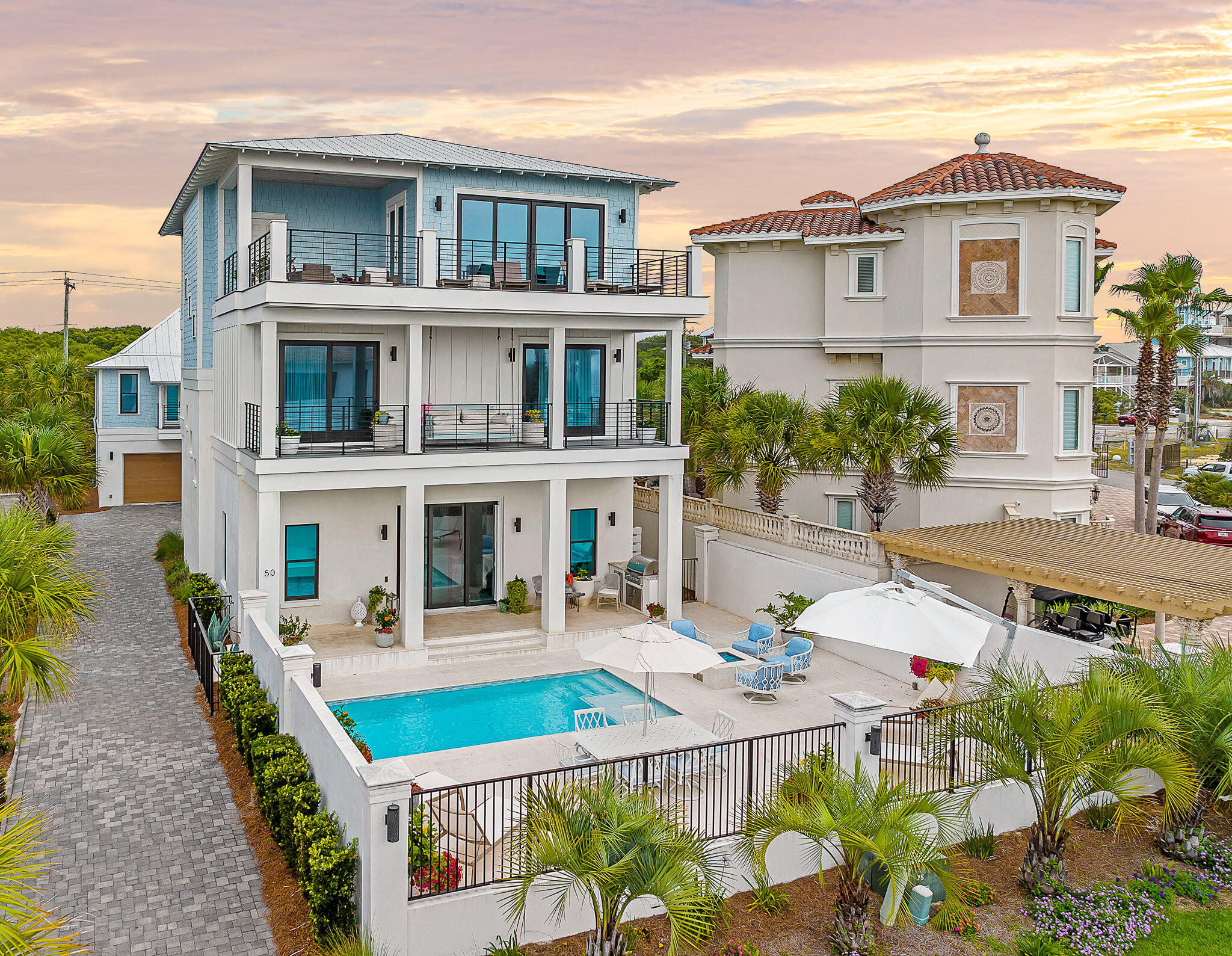 Discover your dream coastal sanctuary! 

Offering breathtaking views of the Gulf of Mexico, this extraordinary residence embodies luxury living at its finest. With 8 bedrooms, 8 bathrooms, and 2 half baths, this home offers ample space for family, friends, and guests.

Located in a gated community, you'll enjoy having the only 4-acre private beach on 30A just steps from your doorstep.

Experience the perfect blend of privacy, luxury, and proximity to the Gulf of Mexico. Don't miss the opportunity to call this coastal paradise your own!