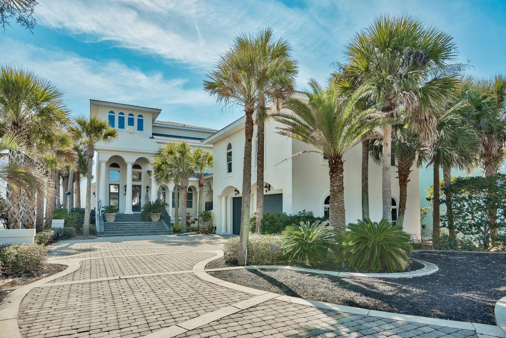 The Bellagio' is a luxurious property located on the beautiful beaches of scenic highway 98 in Destin, FL. This home offers unparalleled views from all three floors, and a large private pool directly off the first floor living, dining, kitchen areas perfect for sunset viewing. The moment you turn onto the driveway at this property in Destin, you are welcomed with it's large paved driveway lined with palm trees, tall columns, and elegant Mediterranean-style with immaculate craftsmanship.
This spacious plan boasts over 6,207 square feet, including 8 bedrooms, 7.5 baths, and a spacious carriage home connected through the courtyard. Currently on the rental market, The Bellagio' is a thriving vacation rental, perfect for all occasions, and is located just five minutes from the Destin Commo With the newly renovated kitchen, dining, living, and surrounding exterior areas, this Gulf front home brings unparalleled luxury and elegance to beautiful Destin, FL!
Buyer is responsible for personally verifying details about this property. Any information contained in this listing is believed to be accurate but is not guaranteed.