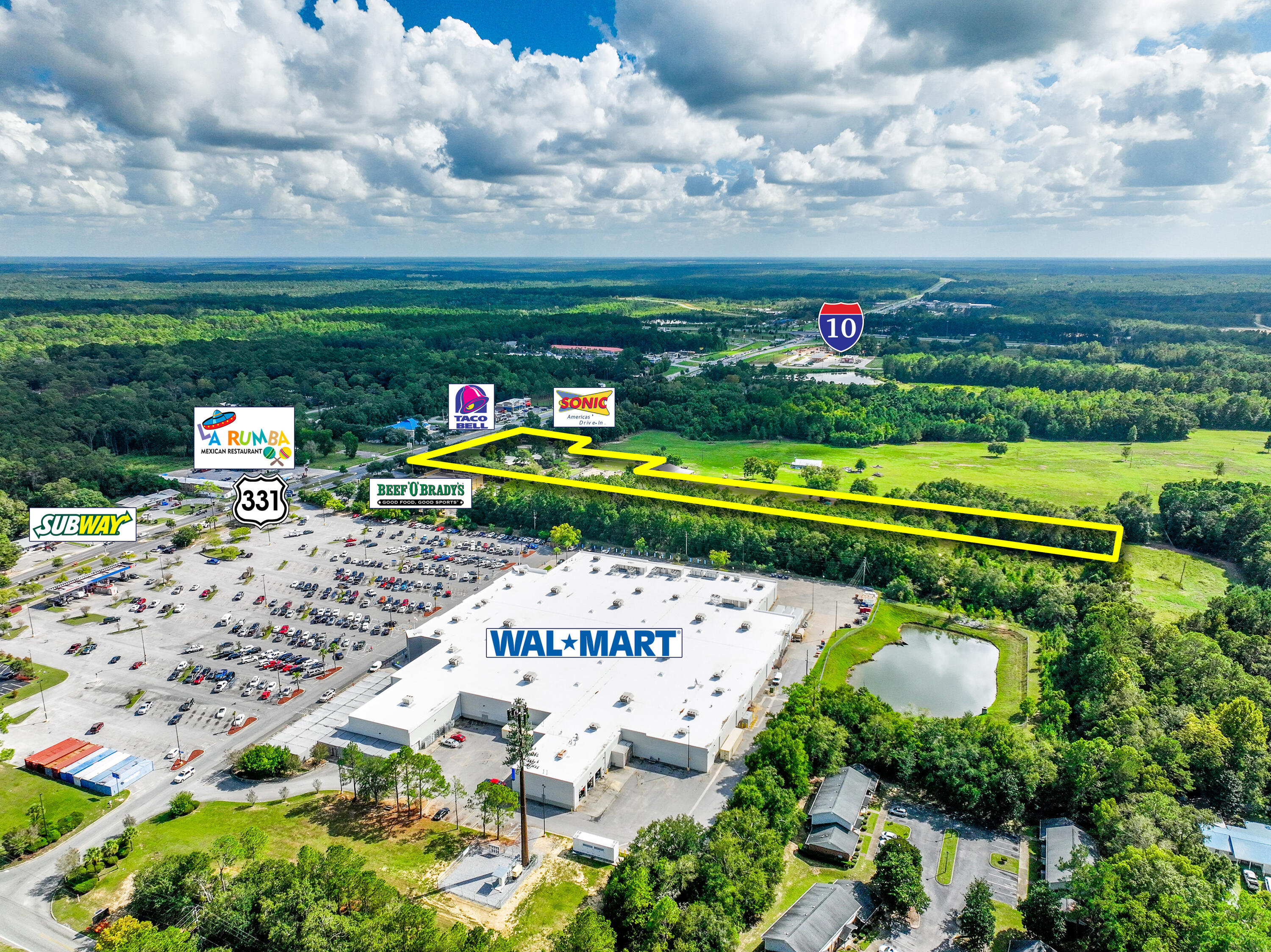 NEW LISTING! ZONED COMMERCIAL! 4± acres of prime land positioned within the rising market and city limits of DeFuniak Springs of Walton County, Florida. Offering exceptional visibility with over 340± feet of frontage on U.S. Highway 331, this property is ideally situated just ½ mile north of Interstate 10—a strategic location providing direct access to South Walton, Destin, Fort Walton Beach, Panama City, Niceville, Eglin AFB, and Crestview.
This site presents outstanding potential for future commercial development or investment. The property also offers the possibility of assemblage with adjacent parcels, expanding the opportunity even further. All existing structures convey ''as is.'' Listing Agent holds an interest in the property. Existing Survey is located under the ''Document'' tab.