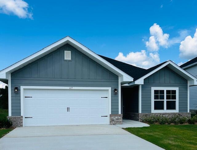 Limited Time Offer: Receive up to $25,000 price discount on this home. Ask about our 3.99% interest rate buy down promotion with our preferred lender. Community also has USDA financing with zero down payment for those that qualify. Located on a private conservation/wooded homesite, this new Craftsman Style home with hardboard & brick  is located about 20 mins to world-famous 30A beaches.  This 3 BR / 2 BA with cathedral ceilings, 8' beautifully crafted front door, large covered patio, Quartz countertops in kitchen & both baths, LVP flooring throughout, separate garden tub and shower in Primary Bath, upgraded Moen faucets, lever handled hardware, soft close drawers is complete w/fully sodded yard.
*Some photos have been virtually staged to illustrate the property's potential.*