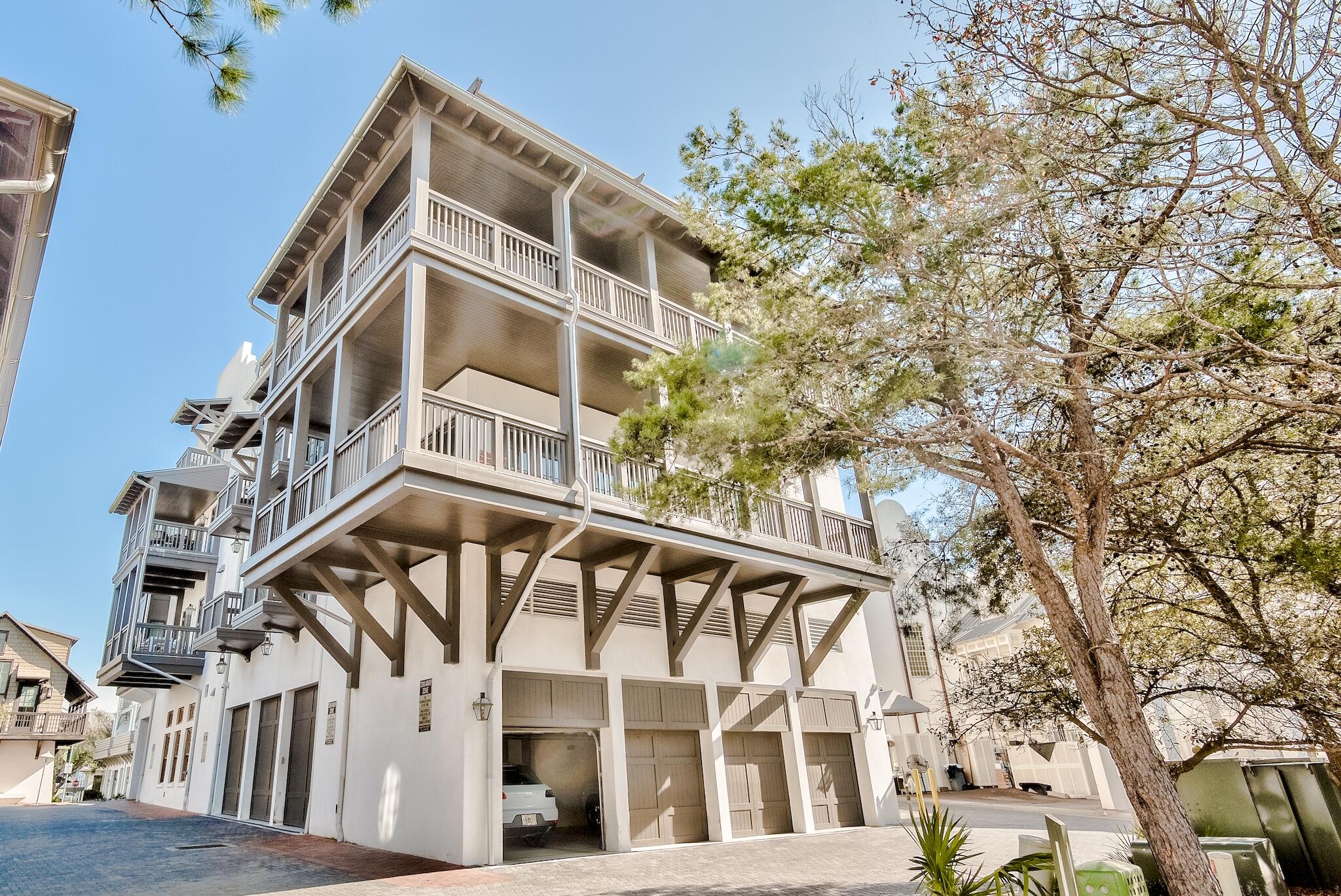 The Orleans, designed by architect Tim McNamara, is located in the heart of Rosemary Beach. This south of 30-a location provides an easy walk to the beach and cafes. Located adjacent to the iconic Town Hall, the Orleans exudes modern elegance wrapped in Old World charm. Exquisitely designed, it provides a seemless fusion of style, luxury, security, and convenience. Tony Cappoli Interiors of New York blended a traditional coastal design with modern lines. The secure lobby's crisp, white walls serve as a canvas showcasing Trowbridge prints accented by wrought iron and wood details. Open spaces and sleek stainless-steel appliances play well with a mix of modern light fixtures and classic crown molding.

The open living kitchen area opens out to an inviting oversized balcony with several comfortable seating arrangements and ipe flooring. A protected view corridor of the gulf and the horizon will be yours for years to come. Ten foot ceilings grace the interiors accompanied by light filled windows. Barrett Square views blend with the harmonic Clock Bell of Rosemary Beach.  

A bright gourmet kitchen centers around a large caesar stone island and counter seating for four. The entertainment center in the living room is framed by an illuminated onyx stone providing ambient lighting. Two well proportioned bedrooms each feature en-suite baths and private balconies that are graced with gas lanterns. The large master bath offers a separate tub & shower along with a walk in closet. 
Two bunk beds are built into an alcove that has a sliding barn door and access to the third full bathroom. Total sleeping capacity is six. 

Finishes include: 
Wolf range & hood 
Wolf microwave
Sub-Zero refrigerator
Asko dishwasher
Blanco Quatrus sink
Custom cabinetry and molding throughout
Waxed Calcutta marble tile in entry ways
Imported natural limestone and ceramic tile
Caesar stone countertops throughout
PID high-performance hardwood floors
Waterworks fixtures and hardware
Dornbracht kitchen faucets
Kohler bathroom sinks and tubs
ToTo Toilets
Trustily cabinetry  Emtek hardware
Visual Comfort Lighting

This never rented beach condo comes fully furnished with Mitchell Gold - Bob Williams furnishings, commissioned art and a reserved garage space. Strong rental income is achievable with this location. Buyer to verify all dimensions.