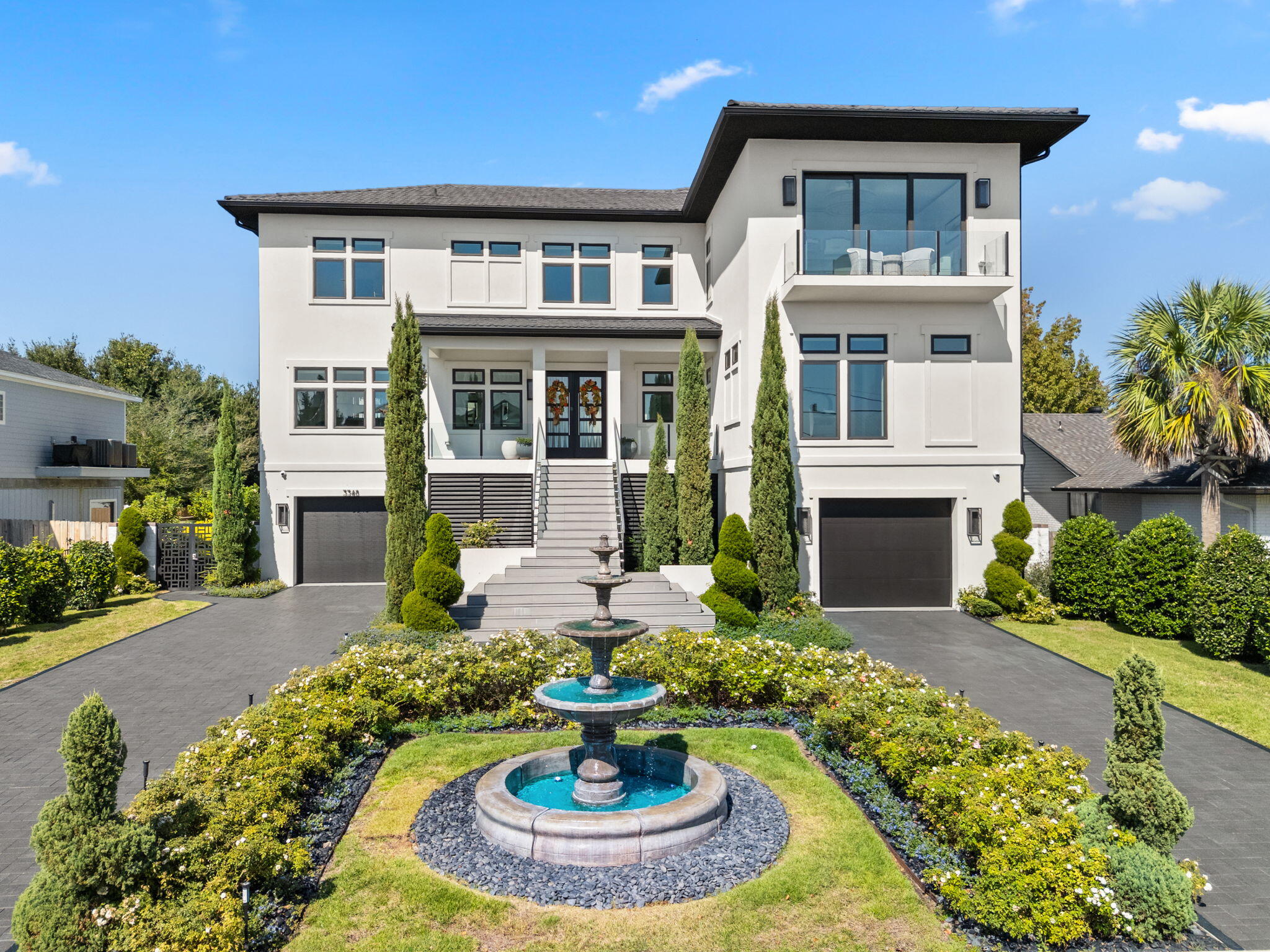 Experience modern coastal elegance in this architecturally stunning Brian Spencer home, ideally located in the prestigious Santa Rosa Shores community of Gulf Breeze. Built in 2021 with ICF construction, this residence was designed for strength, efficiency, and enduring beauty ,blending timeless craftsmanship with contemporary design.

This 5bedroom, 5bath home offers expansive, light-filled spaces with soaring ceilings, designer lighting, and exquisite millwork throughout. The chef's kitchen is a showpiece featuring Wolf appliances, a built-in coffee system, quartz countertops, custom cabinetry, and a generous walk-in pantry,  seamlessly connected to the open-concept living and dining areas, perfect for both entertaining and everyday living. A private elevator provides access to all levels, while the primary suite offers a priceless views and a serene retreat with a spa-inspired bath. The oversized walk incloset will bring so much joy to the Lady of the house with its ambiance and luxe feel.  Additional highlights include a dedicated 8.1 surround-sound theater, smart home automation, and an oversized tandem garage with built-in storage.

The outdoor living space rivals any resort, showcasing a newly constructed gourmet kitchen with premium appliances, bar seating, and stone detailing, all overlooking a sparkling pool and spacious patio surrounded by tropical landscaping.

Located minutes from Tiger Point Golf Club, the public boat launch, boutique dining, playground, pickle ball courts, top-rated schools and just a short drive to the sugar-white sands of Pensacola Beach, this property captures the best of coastal living. Listed below appraised value, this Brian Spencer masterpiece offers unmatched quality, innovation, and lifestyle along the Gulf Coast.
