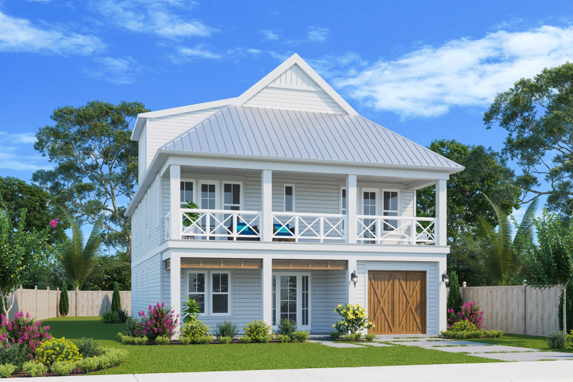 This incredible new 3-story coastal home south of 30A in Seagrove will be under construction within just a few weeks! Located in the highly sought-after Eastern Lake neighborhood, this home is just a short stroll away from the public beach access. Boasting 3,889 sq ft, this home encompasses 5 bedrooms, 1 Bunk Room, 5 full baths, 2 half baths, 1-car garage, and a private pool making it perfectly suited as a primary residence, second home, or investment property with no HOA! Notable features of the home include hardwood floors throughout the commons areas and bedrooms, beautiful custom backsplash in the kitchen and bathrooms, shiplap accent walls, and gorgeous lighting throughout. The first level offers an accommodating open floor plan and features a lovely great room with recessed lighting, shiplap TV wall with built-in shelving, and direct access to the large covered porch. The kitchen is beautiful with Quartz countertops, custom tile backsplash, large island/breakfast bar with pendant lighting, and stainless steel appliances. The sunroom is nice and bright with large windows and double doors allowing plenty of natural light in and direct access to the open deck pool area out back. The spacious master bedroom is also on the first level and features a walk-in closet and luxurious en-suite master bath. The master bath offers a floating double vanity with trough sink and Quartz countertop, garden tub with tile wall and gorgeous chandelier, and a walk-in tile shower with frameless glass door. 

The additional 4 bedrooms are all generous in size and located on the second level, giving the master bedroom extra privacy. Two of the bedrooms feature en-suite bathrooms and direct access to the large covered porch. One of these could be considered a second master suite as it features two walk-in closets and a double vanity in the en-suite bathroom. Two of the bedrooms share a Jack and Jill bathroom with one of these bedrooms offering a walk-in closet. The remaining fifth bedroom could also make a great home or game room. The third level offers a large bonus room with a wet bar and half bath making it the perfect entertainment space. Just add a large flat screen TV and maybe a pool or foosball table and you'll have the ideal space for friends and family to gather and cheer on their favorite sports teams. In addition to this great third level bonus space, the two large porches, pool deck, and fenced-in back yard are also perfect for entertaining. 

Situated next to Eastern Lake, a rare coastal dune lake, and the Gulf of Mexico, this home enjoys quick and easy access to all that the coastal lifestyle has to offer such as kayaking, canoeing, paddle boarding, swimming, fishing, and boating (only small motorboats are allowed on the coastal dune lake). There is a public boat ramp at the county park on Lakewood Drive and a public beach access at the outfall on South Gulf Drive & Eastern Lake Road. With a short stroll over to the public beach access, you will have your toes in the sugar-white sand along the emerald green and crystal blue waters of the Gulf of Mexico within just minutes! Old Florida Fish House is also a short stroll away on the north side of 30A and offers delicious lakeside dining and live music. While Seagrove definitely has a small town charm, it also has a luxurious side to it with premier dining, boutique shopping, art galleries, art festivals, outdoor concerts, bike paths, and neighbors the upscale communities of Seaside & Watersound. Don't miss the opportunity to make this phenomenal home a great rental investment, vacation retreat, or a full-time residence!
