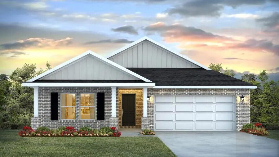 Blackwater Reserve NEW community featuring a beautiful community pool, Lazy River and Pickle Ball. The Creekside model is a spacious and desirable open concept floorplan, built-in lighting & fabulous layout for relaxed living, 5 bedrooms, 3 bathrooms, 2-car garage, & the 'Smart Home Connect 'System with a variety of convenient Smart Home devices you will love. Spacious Great Room & dining area is open to the kitchen & lots of windows for natural lighting. Well-designed open kitchen includes stainless steel appliances, a smooth-top range, built-in microwave, gorgeous quartz countertops, quiet dishwasher, corner pantry, island bar, eye-catching wood-look flooring, and plush carpet in the bedrooms. Hurricane door & window protection is included. Stylish curb appeal. ALL LISTING pictures, colors, features, and size may vary. Square footages are approximate.