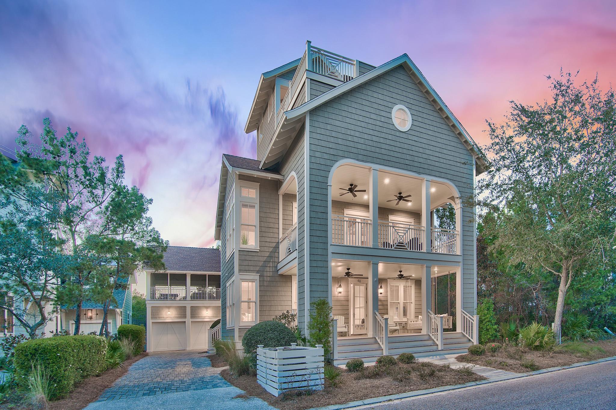 Located in the highly desirable and private community of WaterSound Beach, this enchanting custom-built coastal estate boasting 7 bedrooms, stunning high-end finishes and craftmanship, and a large heated private pool is the ultimate beach retreat. This exquisite, state-of-the-art estate located on an idyllic oversized homesite backing up to Deer Lake State Park and fronting Puttering Park provides tremendous privacy and tranquil panoramic views of the Gulf and surrounding green space. Strong rental potential pushing $200,000+ From the outdoor oasis with an oversized heated pool, summer kitchen, screened in porch to the wide plank red oak flooring, Carrara marble imported glass tile, pecky cypress custom doors and cabinets are only a few of the upscale features that make this home shine. Custom, detailed millwork throughout the 7-bedroom home sets the standard of sophistication the moment you enter. The open-concept floorplan flows throughout and highlights the neutral and crisp hues that pair perfectly with the abundance of natural light.

The spacious ground floor is complete with 3 large bedrooms and built-in bunk room with ensuites. Take the stairs to the main level where you will find a warm and inviting atmosphere where entertaining friends and family is a perk with a gourmet kitchen, open concept living and dining that seamlessly flows to the covered porch with upscale furnishings and outdoor TV. The chef's kitchen is a dream equipped with premium stainless-steel appliances including luxurious Thermador appliances, custom pecky cypress cabinetry, ceilings and doors, marble imported glass tile, double drawer dishwasher, large marble island and breakfast bar, and features a kitchenette with ice-maker, breakfast/coffee bar and wine fridge just down the hall . The main floor also includes a second beautiful master bedroom and bathroom, as well as powder room. Head to the third floor to find the ultimate media/entertainment room where you can relax watch a movie or play a game of pool or indoor shuffleboard. In addition to the large open living space, the third floor features another guestroom with two queen beds and full bathroom. Take the stairs to find the remarkable fourth-floor tower where the oversized deck allows ample space to relax and take in 360 degrees of lush greenspace and gulf views.

Take the indoors outside in the expertly designed outdoor oasis featuring plush furnishings, fenced in grounds, largest WaterSound private heated pool, fantastic outdoor summer kitchen, and the vast 26x26 screened porch off the main living area on the second floor that has a TV area with a custom fireplace and room for ping pong or other outside gaming ventures. Enjoy the benefit of a two-car garage with extra storage space on each side, perfect for parking the included golf cart and a grand driveway that easily accommodates additional cars parked. This dazzling, sophisticated one-of-a-kind estate has an ambience that truly highlights the ease, beauty and peacefulness that comes with coastal living. This property is perfect for a vacation home, permanent home or vacation rental with high rental projections. Invest in the South Walton lifestyle and schedule a private showing today!