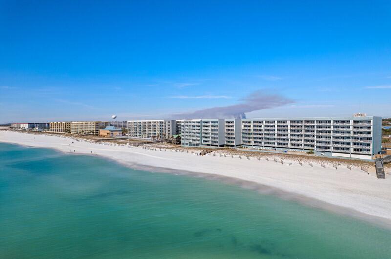 Breathtaking Views of the Gulf, in this Beachfront Condo! This beautiful, top-floor renovated condo showcases gorgeous views of the Gulf.This 2 bedroom, 2 full bath unit has a convenient split floor plan with an extended kitchen, stainless steel appliances and mostly new decor and furnishings. New air handlers installed 2019 and new living and dining window coverings 2024. Enjoy several amenities at the complex including beach access, in-ground pool, grilling/patio area, and much more. The resort is a short drive away from restaurants and shopping on Okaloosa Island, as well as being a short drive to Downtown Ft Walton Beach and only one traffic light to Destin. OWNERS PETS ALLOWED, short term rental allowed.