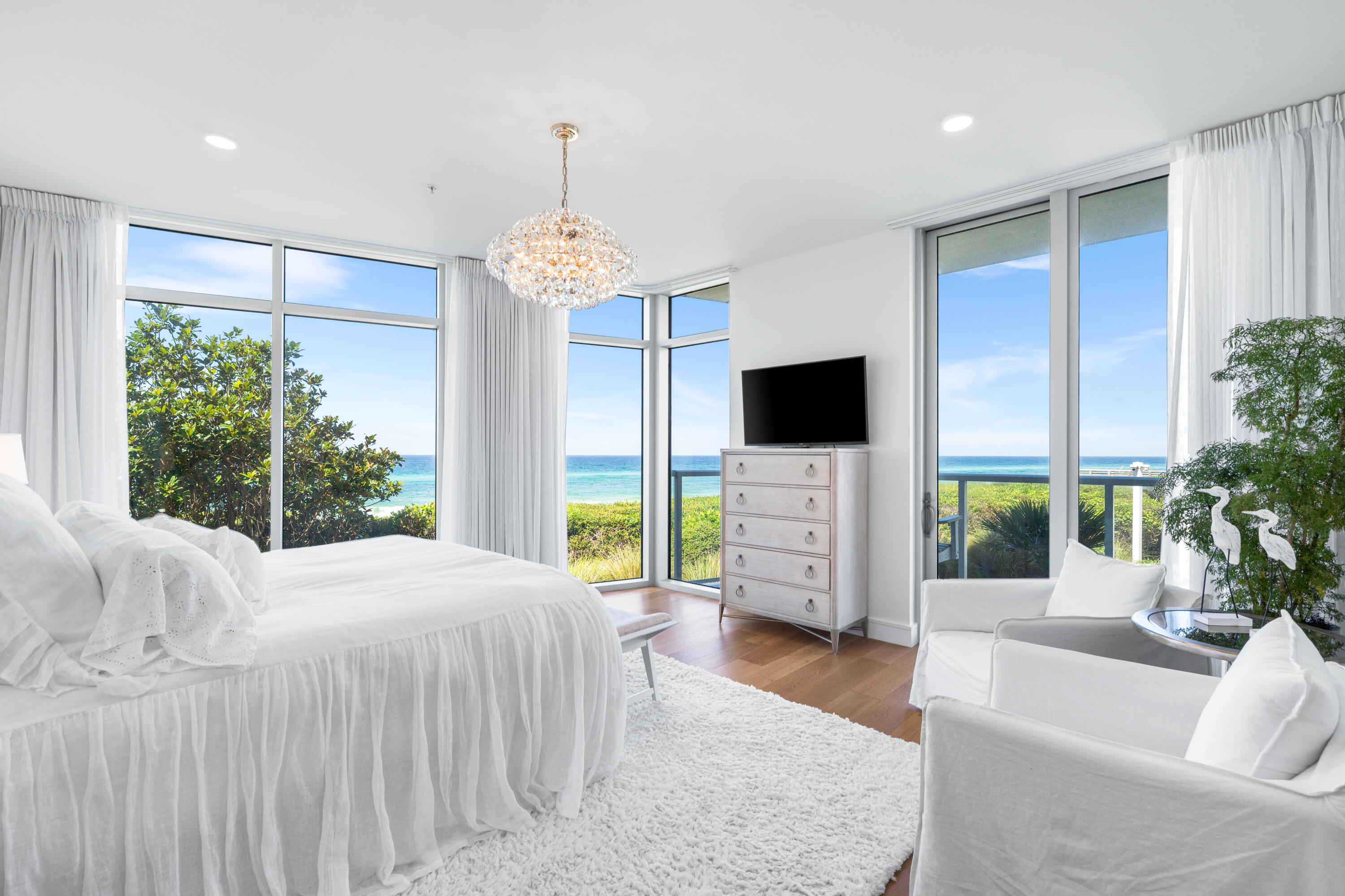 31 on 30A is THE ULTIMATE GULF FRONT CONDO!!!This MODEL unit w/ UPGRADED CABINETS, FLOORING, LIGHTING,SHADES & DRAPERY has 3 GULF FRONT BRs, ALL with GULF VIEWS.  #108 interiors feature the BEST OF THE BEST!! GREAT LOCATION w/ EXPANSIVE  VIEWS from the PRIVATE BALCONY off of HUGE LIVING/DINING AREA. MODEL unit w/ UPGRADED cabinets, tile & shiplap in LR. All 3 BR & balconies allow for GULF VIEWS. The MASTER BR has floor to ceiling glass allowing you to wake up to views of the beach & POOL . UNDERGROUND PARKING w/ PRIVATE ELEVATOR INTO UNIT! Thirty One is THE destination for owners who seek the pinnacle in SECURITY, PRIVACY, design, comfort & BEACHFRONT living. The 3.92 acres boasts over 335' of BEACHFRONT. Amenities include storage, luxuriously appointed lobby & fitness center
