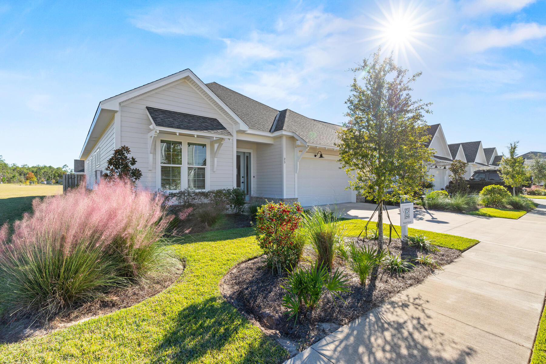 *Fully Furnished Brady MODEL - this is a true turn-key opportunity!! in the Longleaf Park neighborhood in the Watersound Origins community, conveniently located closer to the front of the community with easy access to the Watersound Town Center. 

The Brady plan is a single-level, open-concept floor plan with 3 bedrooms, 2.5 baths, a study and a 2-car garage. This model home not only comes *fully furnished and decorated by a favored designer, but it also offers an abundance of features and upgrades! Situated on a corner home site next to a common area and beautiful green space, this home includes: 10' ceilings, 8' raised panel interior doors, luxury vinyl flooring throughout, an upgraded gas appliance package including a tankless water heater and stainless steel Bosch appliances with a 30'' Dual Fuel Range plus exhaust vent hood and a microwave drawer nestled in the kitchen island for convenience, tiled kitchen backsplash, under cabinet lighting, wood cabinetry with soft-close features, crown molding in main living area, tiled shower in all full bathrooms with upgraded Subway tile in the jack and jill guest bathroom, plus Melamine closet shelving throughout and cabinets in the laundry room. *Blinds are included with furniture pkg.

Exterior features include an extended, screened-in rear porch that is just off the living room, a gas stub for outdoor grilling and a secluded back yard surrounded by a 6 ft fence to enjoy peaceful, private outdoor time.

The Watersound Origins community is one of South Walton's most coveted neighborhoods for its exceptional amenities, beautiful new homes, and prime location. Amenities include the Village Commons pool & fitness center, sports courts including tennis and pickle ball, miles of nature trails, dock access to Lake Powell, unlimited golf and lots of green space for outdoor play. The all new Watersound Town Center brings a new level of excitement and convenience to the community with a Publix Super Market, delicious restaurants, healthcare facilities, and more right at the entrance to the neighborhood!

*Pricing may not include all options or fees and is subject to change. Please contact our Watersound Community Specialists for the latest information.