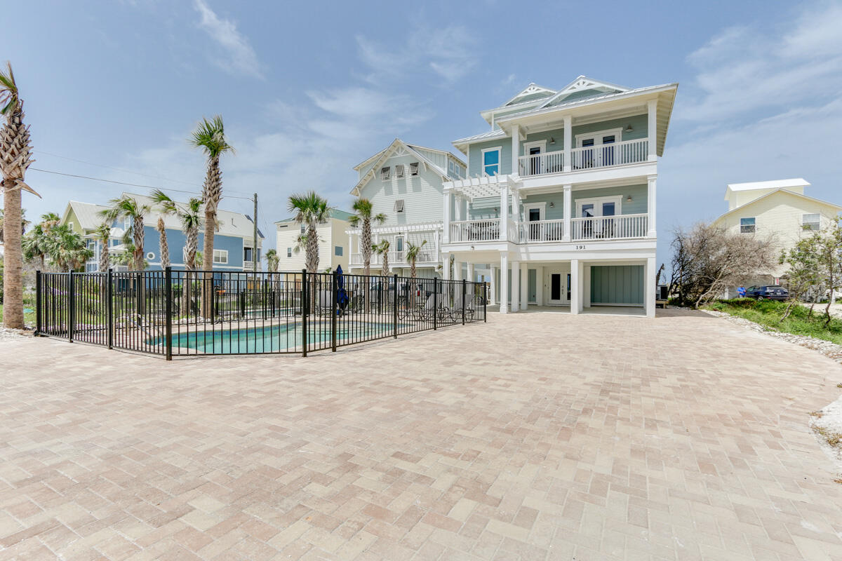 Named ''Kanani'', which is Hawaiian for ''the beautiful one''. 5 br 5ba gulf front home w/ private pool on No Cape San Blas is the perfect location for the most discriminating buyer. LEVEL 1-elevator, covered parking, open gulf front patio with full shower and bath. LEVEL 2-lounge/TV room with surf decor, 3 br 2 w/ en-suite, one br w/ bunks and private bath in hall, washer/dryer. LEVEL 3-opens onto the finely appointed kitchen w marble countertops and island, great room, dining area with 10 seat formal dining table and breakfast nook. Primary guest suite with en suite and private balcony. LEVEL 4-entirely encompasses the master suite that offers total privacy and fabulous views of the beach, en-suite bath w/twin vanities. Private deck. See DETAILED AMENITIES LIST Photos courtesy of Natural Retreats. Dimensions from GULFPA.com