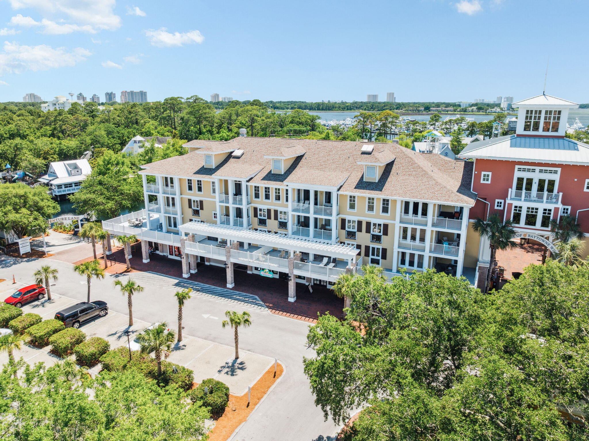 Experience the heart of Sandestin at 9100 Baytowne Wharf Boulevard Unit 366-8, where vibrant village living meets resort-style relaxation. This spacious 3-bedroom, 3-bathroom condo in Observation Point offers a prime location with front-row views of the shows, concerts, and fireworks at The Village of Baytowne Wharf—all from the comfort of your private balcony. Outside you'll immerse yourself in the pedestrian-friendly atmosphere with shopping, dining, nightlife, and family-friendly attractions. Unwind by the community pool, explore the Sandestin Marina, or hit the links at nearby championship golf courses. Whether you're seeking a full-time residence, vacation retreat, or investment property, this condo is the perfect blend of entertainment, convenience, and coastal charm.