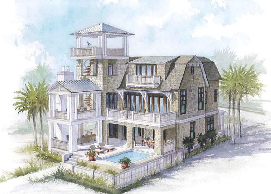 Pre-Sale. This home has an open floor plan with 3717 square feet, 5 bedrooms, a bunk room, 5 and 3 half baths, a pool, plus all the upgrades you would expect at Watersound Beach. Some of the fabulous details are mahogany front door, granite and limestone countertops, custom molding, custom stone flooring and reclaimed oak hardwoods throughout. The entire third floor houses a master retreat and private porch with specatular views.
