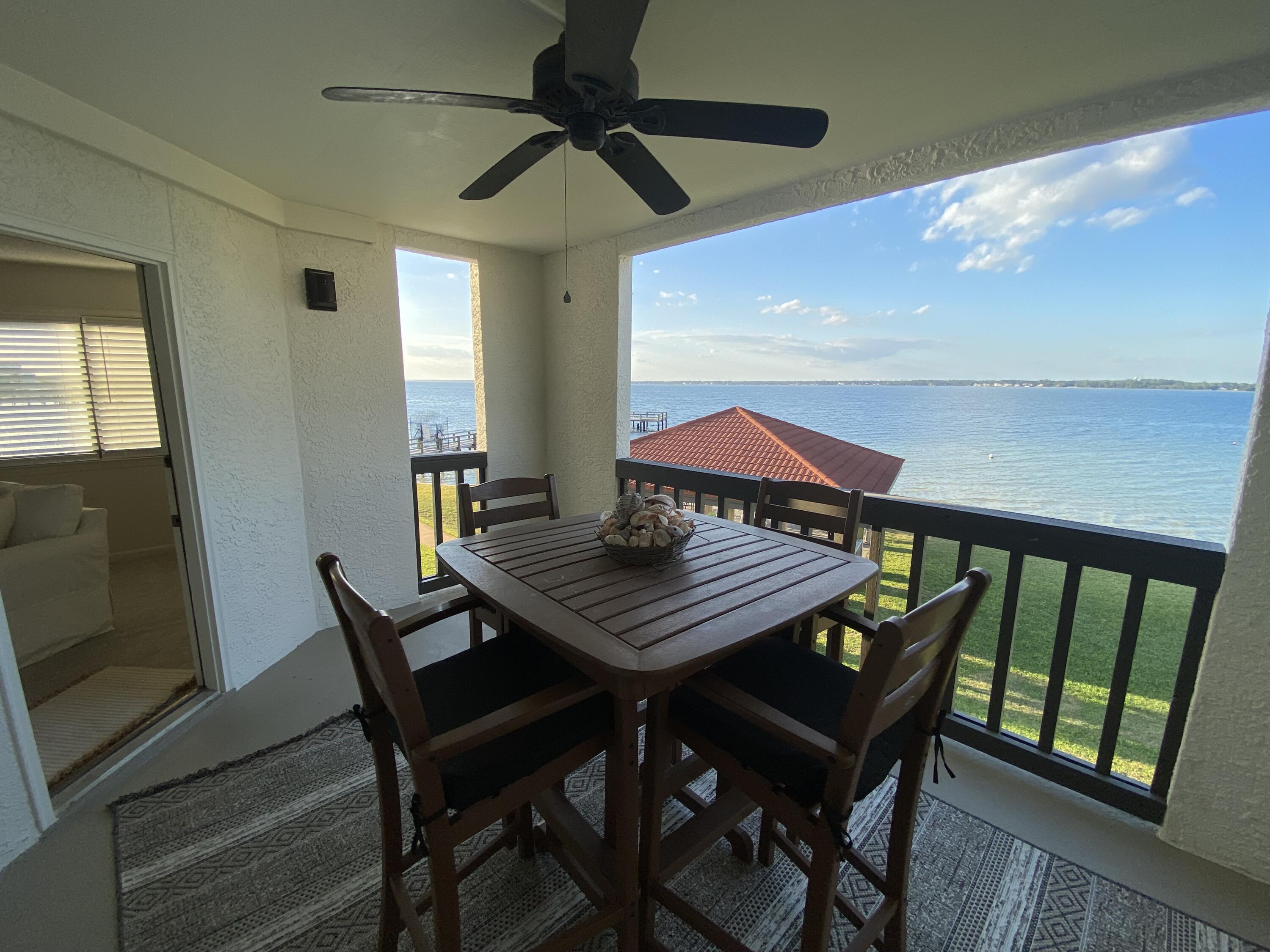 Motivated seller! Bring your buyers to check out this beautiful sound front unit! Price has been reduced! Fully furnished, end unit,1 bedroom condo located on the 2nd floor of Building 1, the highly sought-after Sunset Harbor Palms! Move in ready! This unit has breathtaking views directly over the Santa Rosa Sound from the balcony as well as windows. Minutes walk to The Gulf. Spacious open floor plan with breakfast bar, beautiful kitchen with ample cabinet space, separate dining area and large living room. Bedroom has a lovely water view. Bathroom with granite and walk in shower. Currently on short term rental market with bookings. Appointment to show. Air Handler Rheem 2016. Buyer responsible to verify all important information deemed necessary. Agents please see Agent notes!