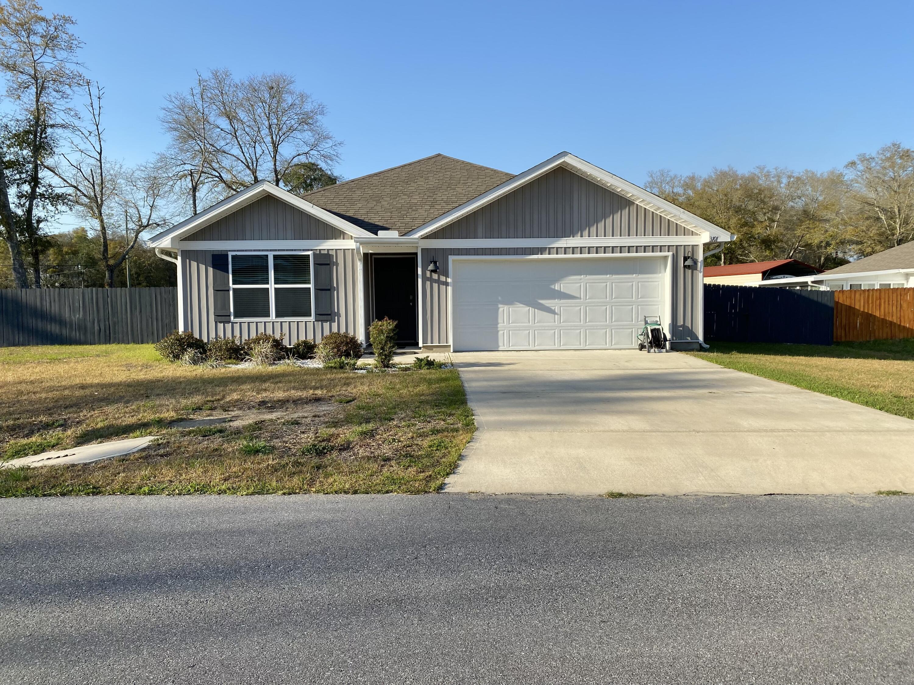 100% financing available on this home ask me or your agent for details. MODERN & COUNTRY LIVING ALL IN ONE! SELLER OFFERING ASSUMABLE VA MORTGAGE TAKEOVER INTEREST RATE AT 4.99%. Home sits on a large Corner lot with extra parking for boat, RV with no restrictions! Privacy fenced side yard double gate, custom painted entrance leads you to a spacious back yard that houses a steel framed 3-sided 2 car garage. Toys, cars, trucks house them in here. For your everyday vehicles you have the attached 2 car garage.
Once inside this 1,285 sq. ft. home offers a split floor plan, open-concept living room/kitchen dining room experience.  Luxury vinyl plank (LVP) flooring throughout the main areas and bathrooms, durable-stylish and low maintenance. Bedrooms are carpeted and all house is painted in eggshell white. Change colors to your desire! Buyer and buyer's agent to verify all dimensions and anything deemed important. Window treatment stays as does newer stainless-steel refrigerator recently purchased! You can purchase furniture and washer/dryer for very good prices outside of the sale! This one has never had a nail in the drywall. Seller has left clean and nail hole free! Come see this immaculate home with the country air to breathe and enjoy! Buyer and buyer's agent to verify all dimension's and anything deemed important.