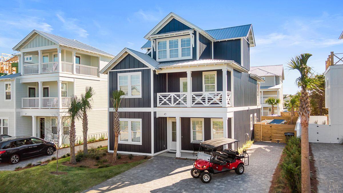Currently under contract and taking backup offers. Why wait for construction to begin or end when you can start enjoying the benefits of a fully-furnished, modern coastal home and rental income right now? Look no further than 45 Penelope for a prime location near the beach and a successful history of generating impressive ROI. This spectacular property, completed in 2021, boasts 8 roomy bedrooms and a private heated pool, perfect for multiple families to create unforgettable memories. Situated in the highly sought-after gated community of Frangista Beach, the property offers easy access to a private beach and exudes a relaxed coastal ambiance. But what truly sets 45 Penelope apart is its exceptional rental income potential. With a solid track record of earning nearly $180,000 in rental... income in 2022 and a strong start to 2023, this property is not just a projection but a proven winner that outshines the competition.  Invest in 45 Penelope today and start enjoying the benefits of a fully-equipped coastal home and a steady stream of rental income, without the wait.