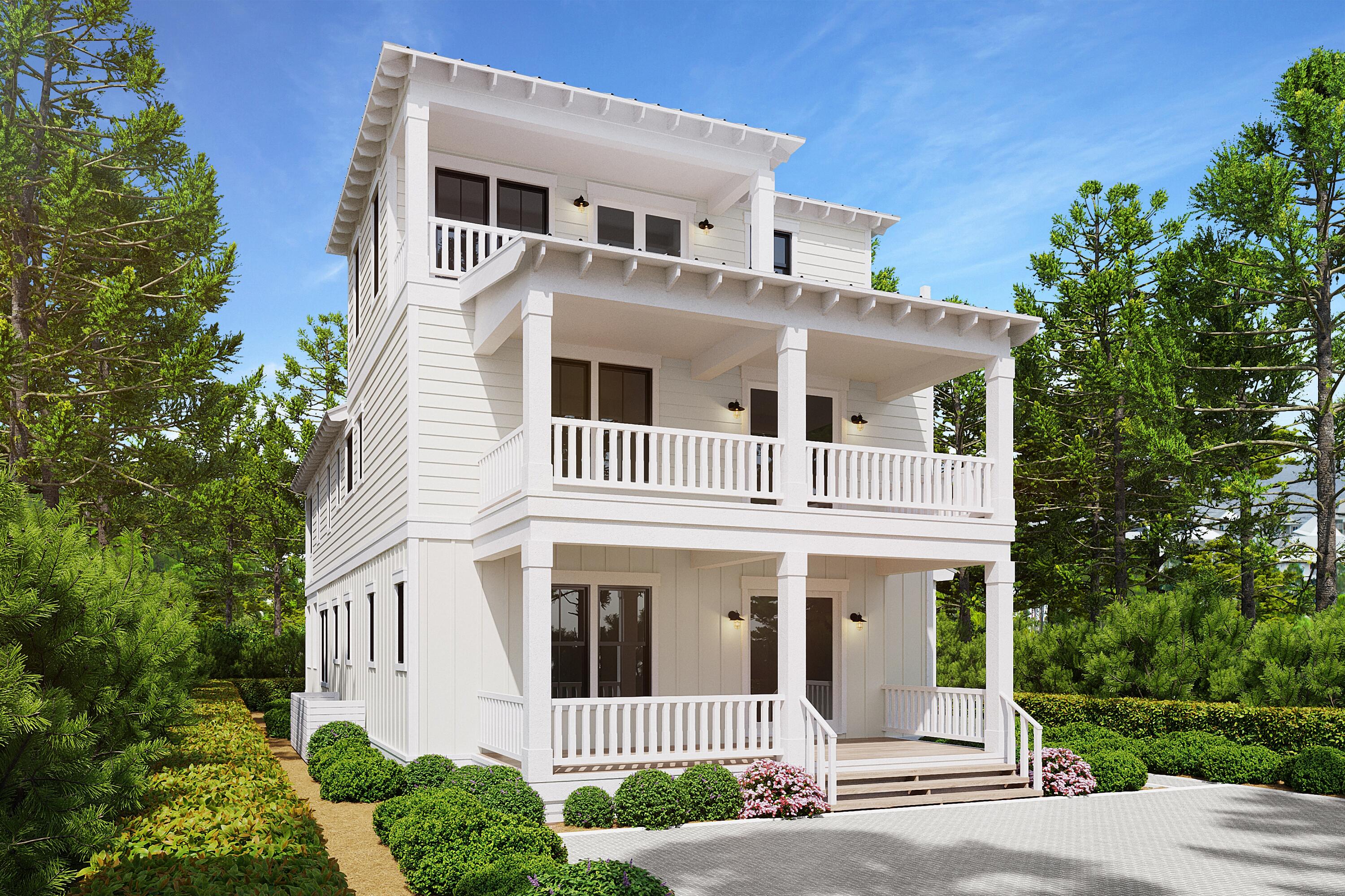 Entered for comp purposes.Nestled in the Sugar Sands development, perfectly situated in the heart of Seagrove Beach. Currently in construction, this stunning 5-bedroom, 5.5-bathroom home boasts meticulous craftsmanship and modern design presenting rental projections of $245,000+
As you step inside, you'll be greeted by the allure of custom cabinets, luxurious quartz countertops, and custom tile accents. With 10' ceilings throughout, the residence exudes an open and airy ambiance. The primary bedroom, strategically positioned on the first floor, provides convenience and privacy.
Enhancing the living experience are dual laundry rooms, one on each floor, ensuring convenience . The open living and dining area seamlessly connects to a spacious covered outdoor patio