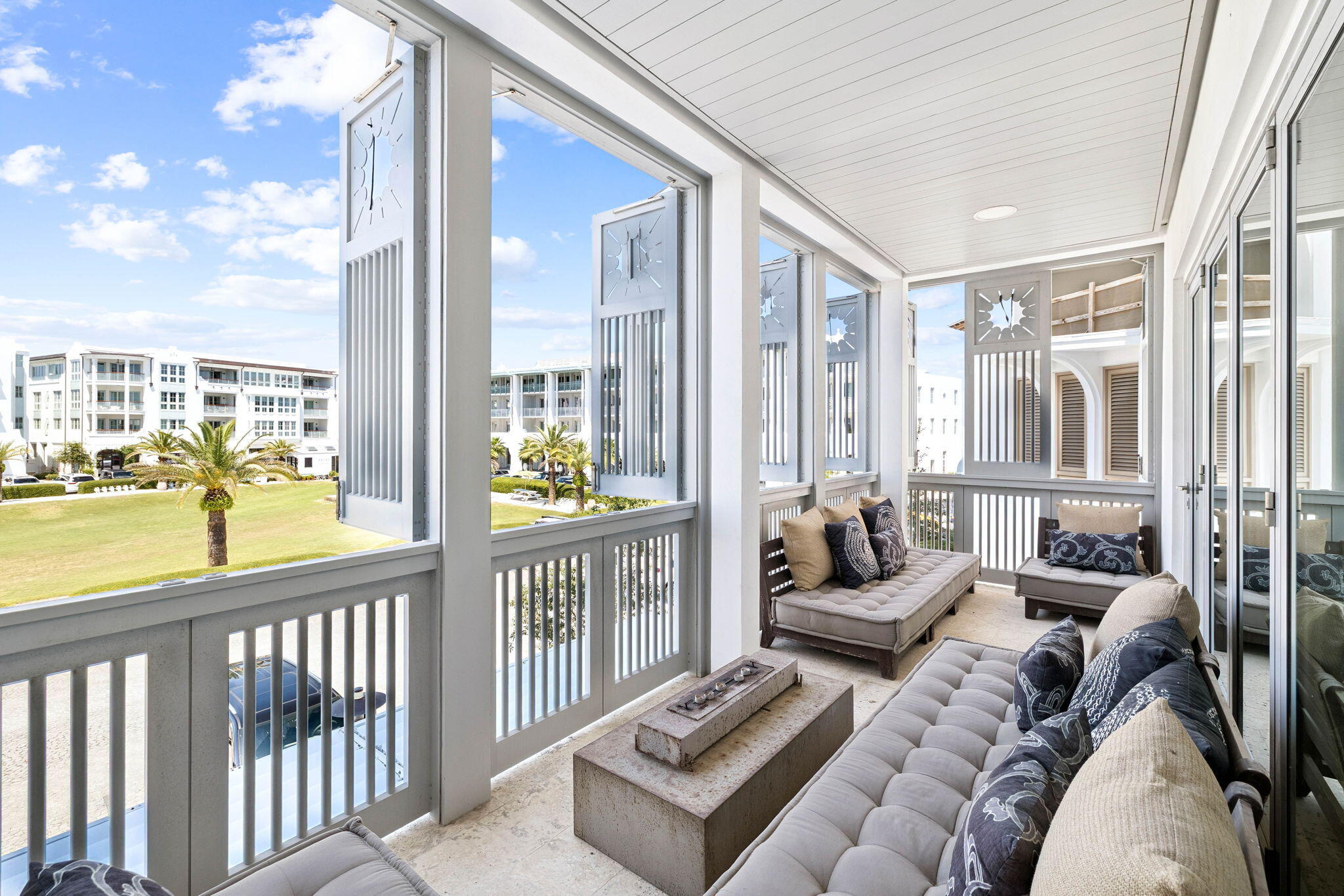 Amazing opportunity to own in Alys Beach!!! A corner 2BR/2.5BA condo in Alys Beach Town Center! The open floor plan flows through the fully opening doors onto the balcony overlooking the Alys Amphitheater. The perfect place to take in the fireworks, concerts and all that Alys has to offer. Enjoy the world class amenities of Alys Beach, including the owners only Beach Club, the stunning Caliza Pool and the state of the art fitness center, Zuma. Excellent restaurants and shops just steps away. Live the Alys lifestyle!!!  Sold furnished. Perfect for a second home or investment property.