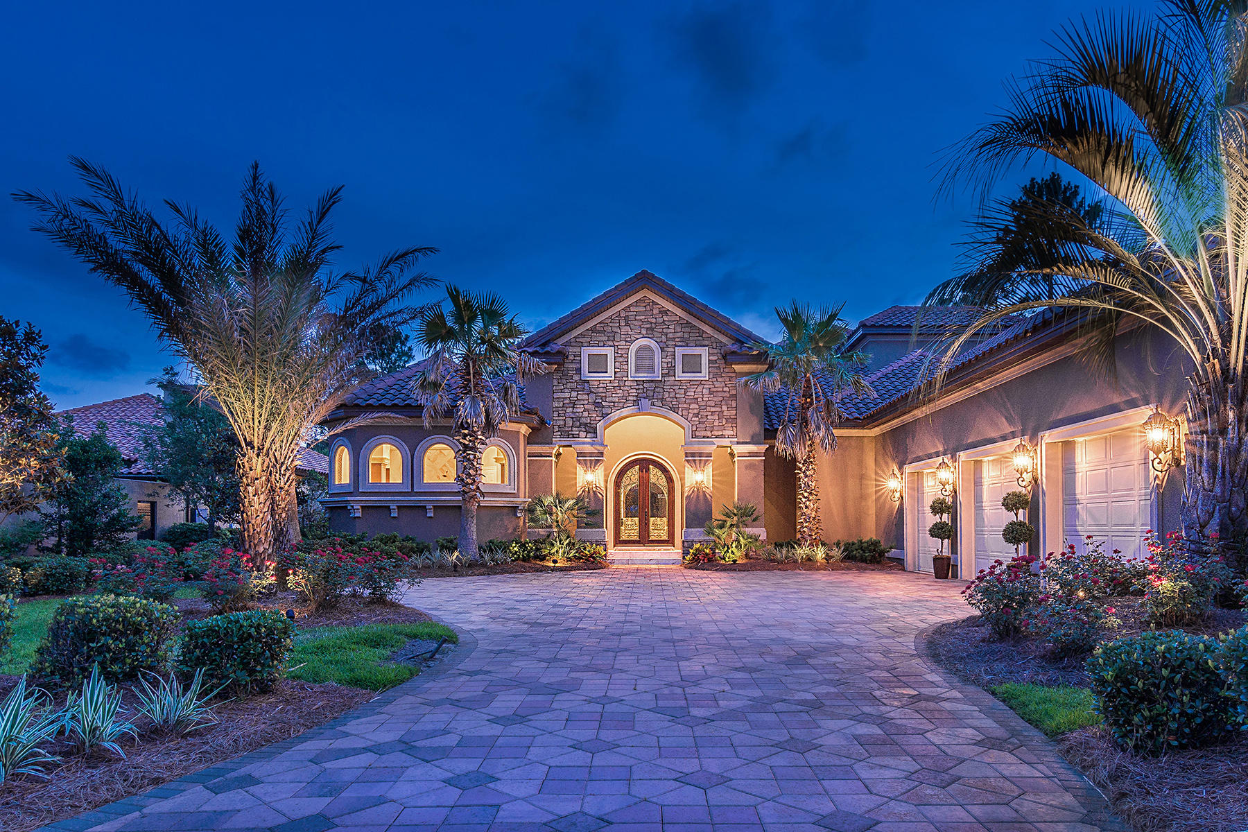 Discover the ultimate in luxury and style with this extraordinary 5 bedroom, 5 bath custom home in the gated community of Burnt Pine at Sandestin Golf and Beach Resort. Sitting on an estate sized homesite, this property embraces modern living and design with high quality materials for the best in coastal living. Wonderful entertainment potential with spacious, open floor plan, and optimal outdoor living that includes stunning pool, built in hot tub, waterfalls, outdoor kitchen, dining area and fireplace - this is one of the the largest outdoor spaces available.
At 5,000 square feet, this one of a kind residence features coastal colors, exquisite tile work, spectacular lighting and fixtures along with impeccably designed landscaping. The main level boasts an inviting family room, executive study, spacious guest room with  private bath, formal dining and living rooms as well as the lavish master suite providing amazing views  of pool and golf course. The ensuite bath is worthy of any five star hotel with huge walk around shower and soaking tub. The Chef's kitchen offers the finest in appliances, including 2 thermador refrigerators, walk in pantry and wine cellar. On the second level, there are two ample sized additional guest rooms with private baths, as well a media/family room, offering privacy for guests and family. Relax on the wide oversized covered balcony that overlooks the Burnt Pine golf course with towering trees and one of a kind views. 

The world renowned Sandestin Golf and Beach Resort offers the ultimate in Florida living. With award winning golf courses, 7 miles of pristine white sandy beaches, tennis, spa, swimming, entertainment and fine dining this ideally located community is a must see. Call for private showing.