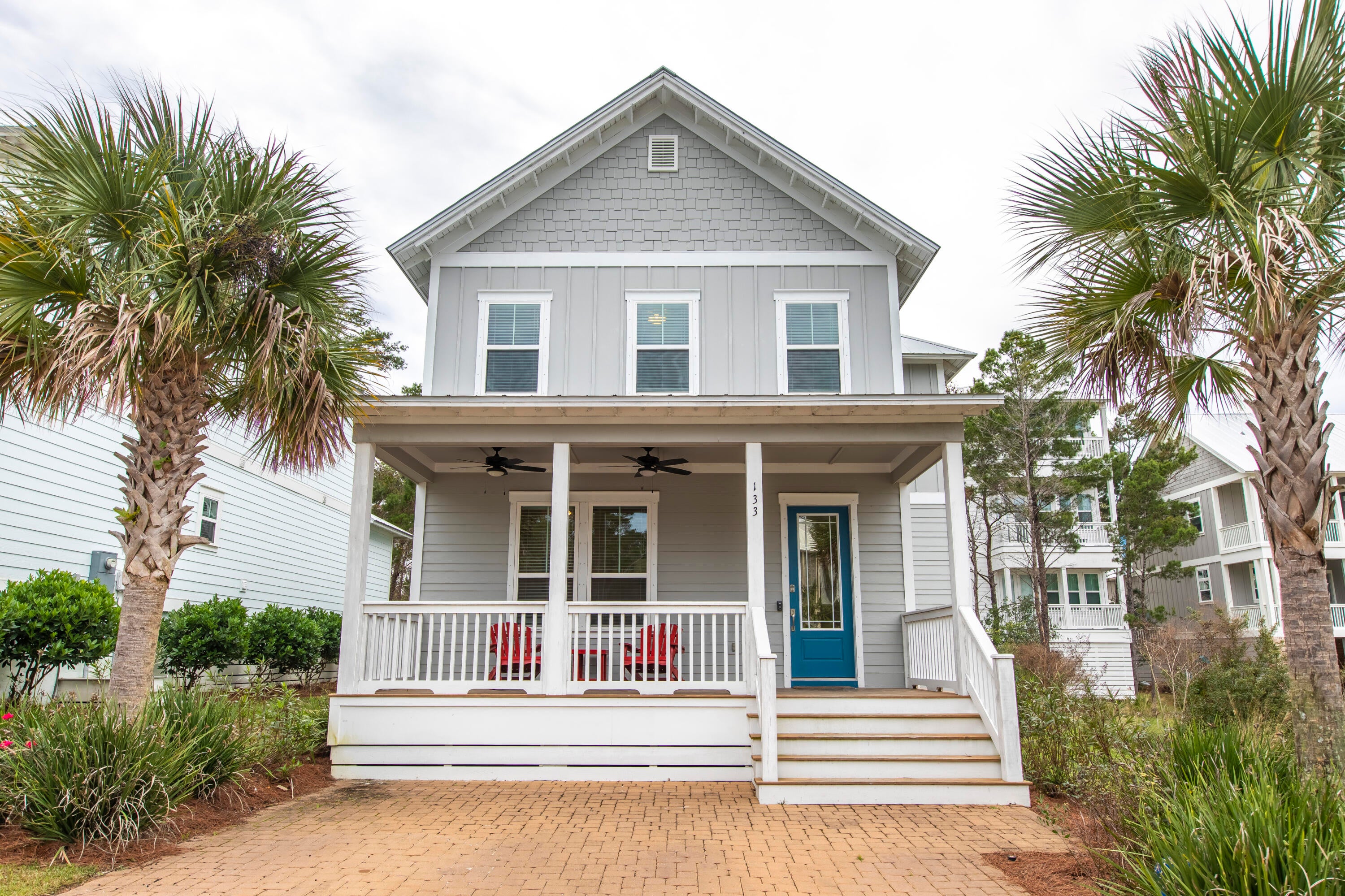 Beautiful four bedroom home in Grande Pointe located in Inlet Beach. Open floorpan with hardwood flooring throughout the main floor. The kitchen features stainless steel appliances, a gas range and a large island. One bedroom is located on the 1st floor. Master and two additional bedrooms on the 2nd floor. Grande Pointe is one of the few Inlet Beach neighborhoods with access to Lake Powell for paddle boarding, fishing, etc. The dock to the lake is located just off the large lakefront community pool.  Grande Pointe is conveniently located near multiple beach access, Camp Helen State Park, plenty of shopping and dining and close to the 30A bike path. Home can be used as a primary or second home or a rental (long or short term).