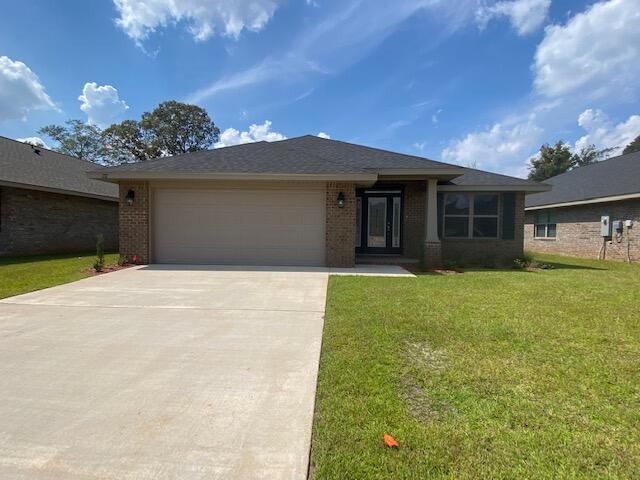 This 2030 square foot home offers 4 bedrooms and 2 full bathrooms. It is a 4-sided brick and is one story. This beautiful home is being built in our new subdivision Ridgeway Landing located in North Crestview and close to town. Great location for any of your needs. Some upgrades that were added to this new built home include granite countertops in the kitchen, upgraded Coretec Pro-Plus flooring everywhere with carpet only in the bedrooms and a separate shower and garden tub in the master bathroom. This home also offers a 2-car electric garage, automatic timed sprinkler system and the lot is fully sodded with some landscaping. Not only is the location great for Ridgeway Landing it also has underground utilities and has a community pool for your enjoyment.