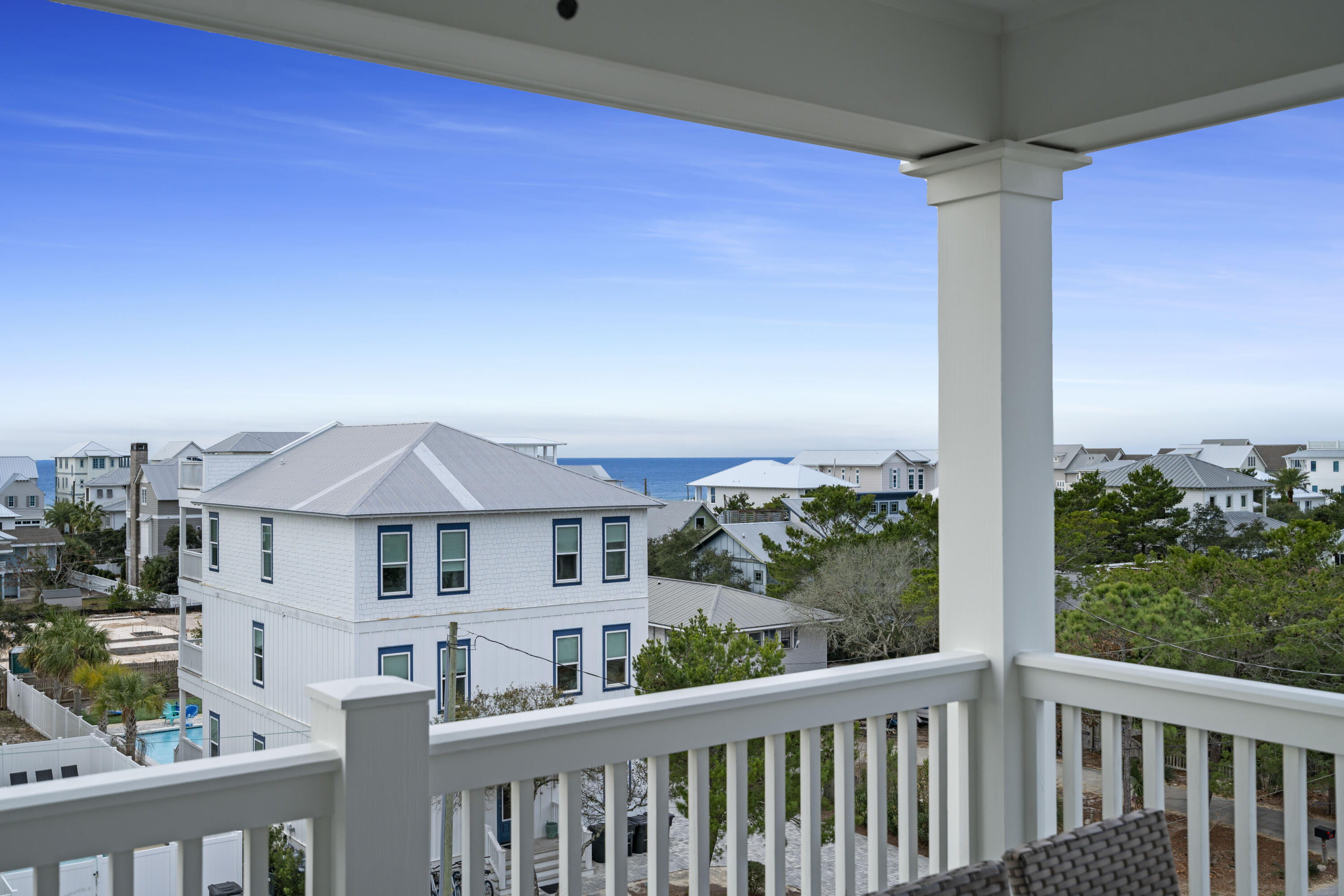 Luxury beach home with amazing GULF VIEWS & ONLY STEPS AWAY FROM THE BEACH! Located adjacent to Rosemary Beach on the coveted east side of Scenic 30a!  This home has proven rental history, with 2025 projections of nearly $150k!  Situated on a premium corner lot and conveniently located directly across from the heated community pool in the low density subdivision of Heron at Inlet Beach, this home offers high end finishes throughout.  Hard wood floors, quartz and marble countertops, custom cabinets, private elevator and more!  With 5 bedrooms / 5 full baths, 3 living areas, multiple en suite covered private decks, and more, this home has it all!  Enjoy gorgeous Gulf Views from your outdoor kitchen on the 4th floor oversized and covered deck, with more views from throughout the home   on multiple floors of the home.  Call to schedule your showing today!