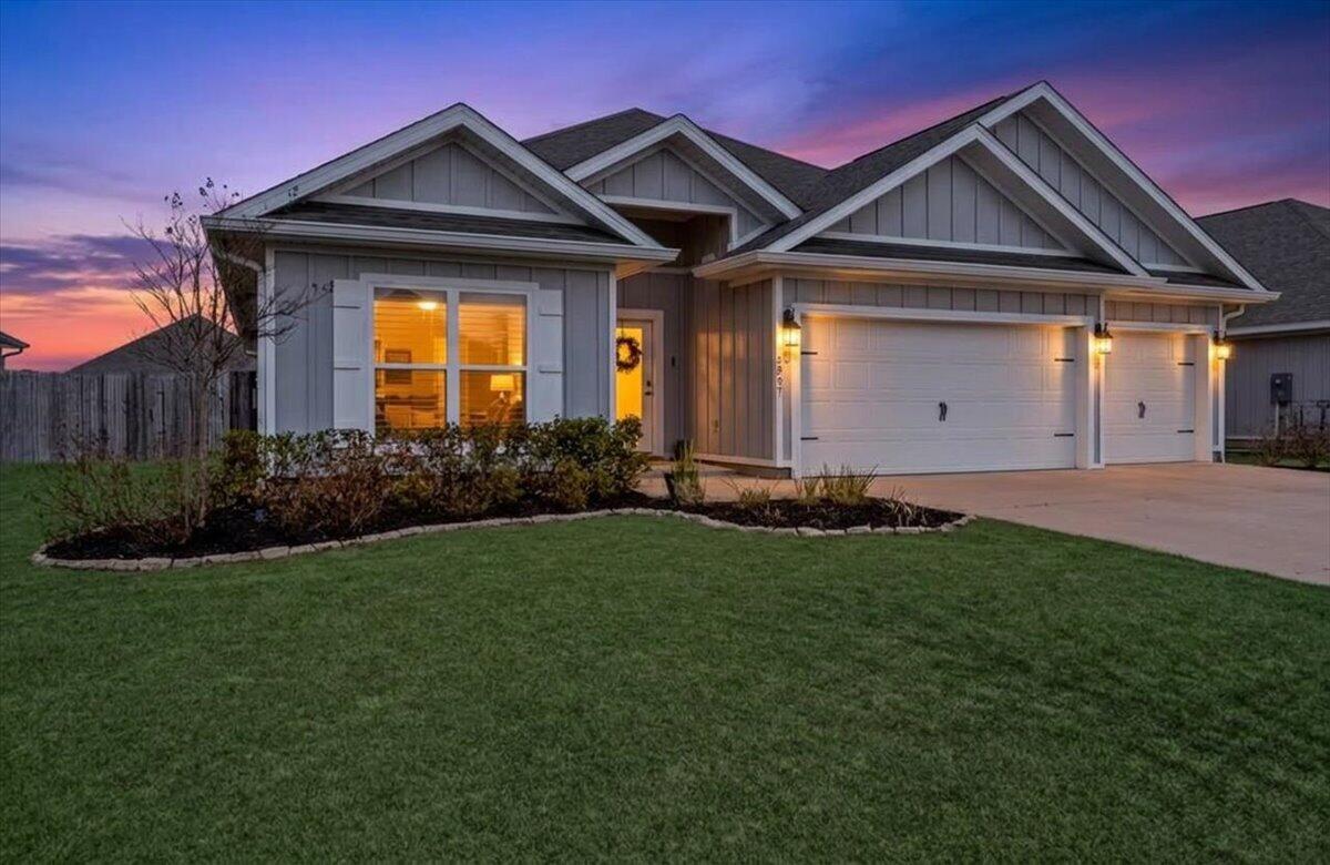 Back on the market at no fault of the sellers. Welcome to 5997 Forest Bay Avenue in Gulf Breeze -- a beautifully maintained 2021-built home offering 4 bedrooms, 3 bathrooms, a 3-car garage, and 2,296 square feet of thoughtfully designed living space in a community with pool access.

This move-in ready home has been enhanced with meaningful upgrades and added conveniences. The owners have installed gutters, a screened-in back patio, interior shutters on select windows, and a reverse osmosis water filtration system in the kitchen. Eligible buyers may be able to assume the seller's VA loan of only 2.67%!! 

Step outside and imagine slow spring mornings with coffee on the screened patio, or peaceful evenings enjoying a refreshing drink. The fully fenced backyard features raised garden beds ready for flowers or fresh produce, along with established fruit trees including blueberries, raspberries, blackberries, and mulberries for seasonal harvests.

Smart and security features include ADT monitoring on all doors and windows, a Wize smart system with video doorbell, wireless bedroom and hallway lighting, and a wireless thermostat for modern convenience. The home is also protected under a Rocky's Termite Bond.

For qualified buyers, a VA assumable loan is available at 2.67% interest, presenting a compelling opportunity in today's market.