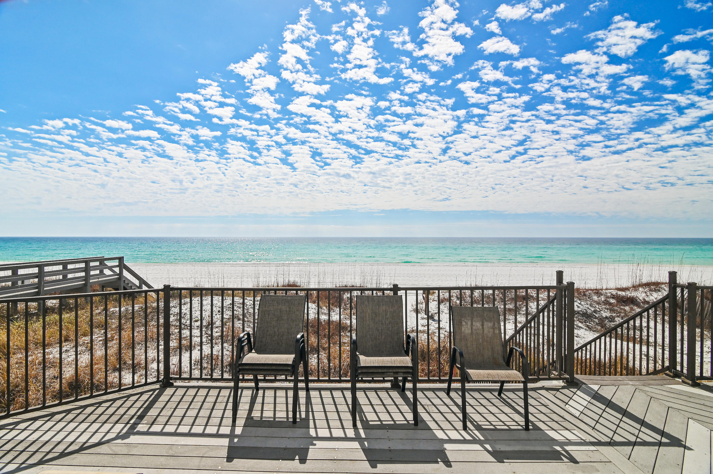 Welcome to ''Beach House'' at 1481 Scenic Gulf Drive in Miramar Beach — a rare, direct Gulf-front opportunity with approximately +/-50 Linear feet of PRIVATE BEACH  and NO HOA. No HOA fees, no HOA restrictions, and the flexibility to enjoy this home as a primary residence, second home, or investment property. Strong rental history even with significant owner usage ...The gross rental revenues were $262,831 in 2026...$222,916 in 2025.... As of today 02-13-2026 there are  $147,000 already for 2026  please call me for the most updated booking numbers for this year. Spanning nearly 3,526 square feet, this spacious coastal home offers 6 bedrooms, 6 full baths, and 3 half baths  thoughtfully laid out for comfortable large-group living and entertaining. The main level features a bright Great Room with a full wall of glass doors capturing breathtaking Gulf views and opening to a huge beachfront balcony; the perfect backdrop for outdoor dining, lounging, and sunset-watching over the sugar-white sand and emerald water. Two kitchens make hosting effortless and add flexibility for multi-family stays or rental use.
Upstairs, you'll find multiple ensuite bedrooms, including two Gulf-front king suites with private balconies and spa-style baths. Additional guest suites provide privacy and flexible sleeping arrangements, each with it's own bath. The third floor adds even more living space with a bonus den, additional suites, and extra sleeping nook options.
Parking is a plus with room for up to four vehicles. The Scenic Gulf Drive location puts you close to beach dining, golf and tennis at Seascape Resort, shopping at Silver Sands Premium Outlets, and the attractions of The Village of Baytowne Wharf.
New Roof in 2020 New HVAC and New Hot Water Heaters in 2023
Floor plan summary:
First Floor: Great Room with Gulf views and balcony access, two kitchens, dining area, two half baths, laundry.
Second Floor: Gulf-front king suite with walk-in shower and balcony access; Gulf-front king suite with walk-in shower and balcony access; guest bedroom with two queens and walk-in shower; guest bedroom with two full beds and tub/shower.
Third Floor: Bonus den with queen sleeper sofa and balcony access; additional king suite with walk-in shower and balcony access; queen suite with walk-in shower; sleeping nook with two twin beds; half bath.
Call me Today for additional information or to schedule a showing !   All information deemed reliable but not guaranteed; buyer to verify dimensions, zoning, rental projections, and all property details.