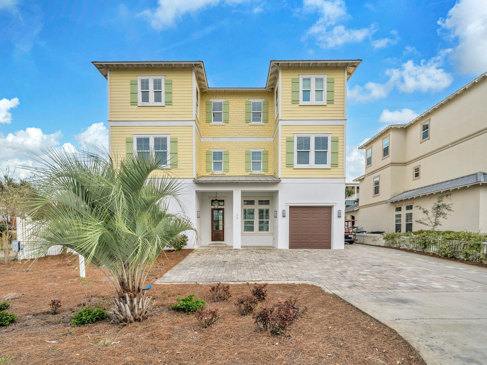 450 feet to DEEDED beach access.  ''Born to Sun'' is a 9 bedroom/10 bathroom Coastal Retreat with deeded beach access and an established history of actual rental bookings year after year.  ACTUAL booked rental income of over $1 MILLON over the course of 2022-2025.  That is an average of over $250,000 per year for the past 4 years.  ACTUAL RENTAL INCOME BOOKED FOR 2026 SO FAR OVER $242K as of August 1, 2026. Rental history available upon request.  6-seater golf cart is included!
This Frangista Beach home, designed by B Design, was completed in 2016 and is built on an oversized 65 ft. by 100 ft. lot, located one block from the deeded beach access for the community.  Enjoy one of the best private pools in the entire neighborhood. All king suites have private baths that are custom detailed with tile and chrome fixtures. These suites are serviced by an elevator that carries guests and luggage to the 2nd and 3rd floors. The queen suite on the first floor has a private bath which overlooks the large private heated pool.

Conveniently located in Miramar Beach, in the area of a variety of dining options, entertainment, shopping and so much more such as The Destin Commons, Thrills Arcade and Laser Tag, Sandestin, Grand Boulevard, and much more!