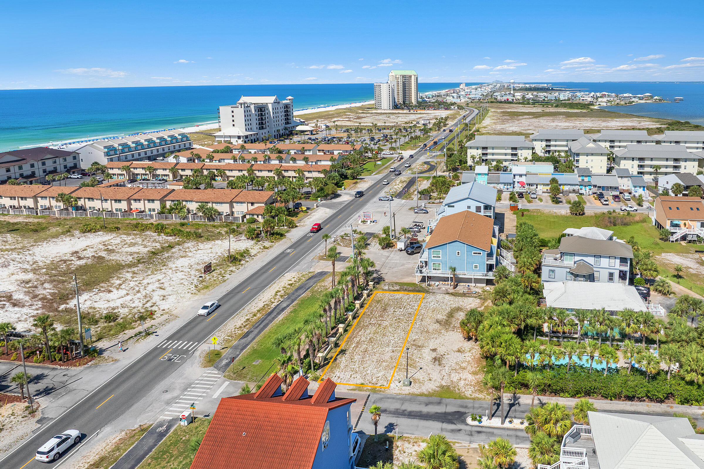 Gulf Views! Prime Commercial Lot on Navarre Beach - Zoned Navarre Beach Commercial

Investment opportunity on Navarre Beach! This commercially zoned lot is ideally located with public beach access directly across the road, offering high visibility and foot traffic.

Under the current Navarre Beach Commercial zoning, a wide variety of uses are permitted — including single-family homes, duplexes, multifamily dwellings, retail spaces, restaurants, and professional offices. Whether you're looking to build a boutique business or a residential income property, this lot provides the flexibility and location to make it happen.

***All development must comply with Santa Rosa County setback requirements and be approved by The Village at Navarre HOA.