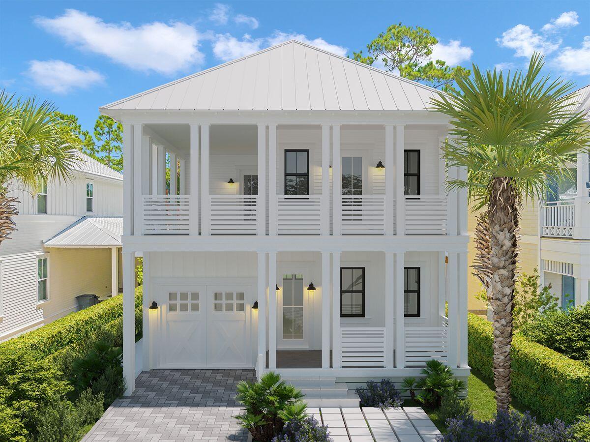 NEW CONSTRUCTION 

South of Scenic Hwy 30A. Footsteps from boat launch at Eastern Lake

2 story smart home, prewired by Planet Secure. 1 car garage.
4 bedrooms with ensuite baths. 
2 additional ½ baths for guests.

2nd floor flex space (to be finished as a bunk room or 2nd living space).
Shiplap walls throughout.

 Offering unsurpassed curb appeal with a mixed texture exterior that combines alabaster white double lap siding with board and board and batten under a standing seam metal roof, the interior details were as well-conceived as the exterior with 10-ft. ceilings on the main level, Venetian plaster details, wooden beams, pecky cypress accents, shiplap walls, LED can lighting, custom tile selections, Delta Professional plumbing fixtures in brushed gold and brushed nickel and generous windows for loads of natural light. The living room hosts a fireplace with pecky cypress mantelpiece adjacent to a kitchen finished in coastal hues with Calcutta blue-veined quartz countertops and a crisp navy blue island near a dedicated dining space. Upstairs, discover an oversized laundry room with custom tile and an owner's suite with a spa-like en suite bath that includes a freestanding bathtub, Calcutta gold marble tile and walk-in closets with full built-in shelving. Flex space on the second floor is ideal as a game room, second living area or den for older children. You'll want to spend most of your time outdoors, though, with an eastern-facing patio on the main level and a western-facing oversized semi-screened balcony on the second level with wet bar, wine refrigerator, ice maker and al fresco dining area, accessible both through an upstairs bedroom as well as the hallway. Additional conveniences include a tankless Rinnai water heater, impact-rated windows, low-maintenance Trex decking and dimmable electrical fixtures. Cÿottages at Eastern Lake is a coveted community with charming pavered streets and a large neighborhood pool, ideal for a vacation retreat or investment opportunity.