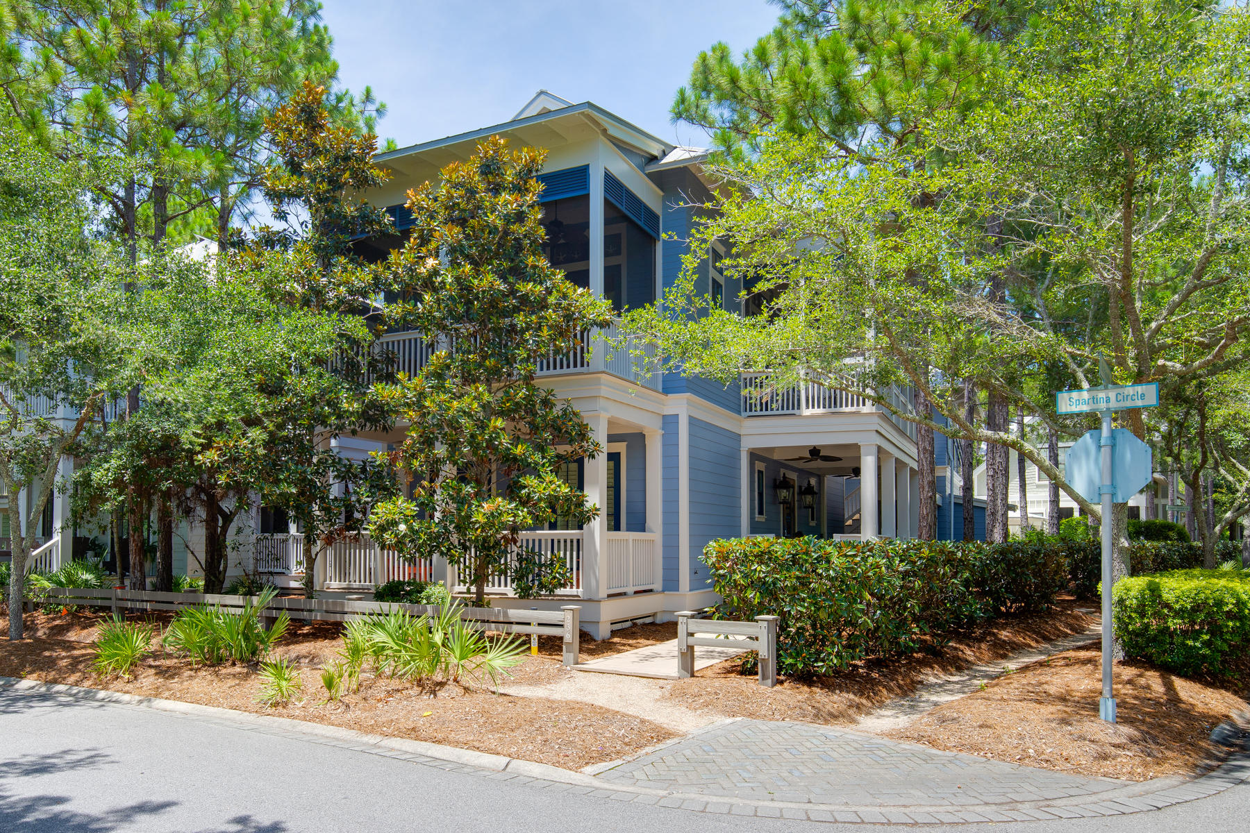 Family FUN Awaits!!~ This Beautifully Renovated 5 Bedroom / 5 Bath Home is located Directly across the Street from Camp WaterColor on a Prized Corner LOT!  Features and Upgrades include: Brand New Complete Kitchen Remodel  / New Appliances include a Gas Stove / Refinished Hardwood Floors / New Interior & Exterior Paint / 2 Car Garage / 2 Additional Parking Spaces / 4 Large Porches (946 Sqft) / Newly Furnished Carriage House with Upstairs  Access from the Main House / Furniture Updates / New Gutters / 2 Bunk Rooms.  Home Comfortably Sleeps up to 14 Guests making it great for a Large or Multiple Families or a Large Group!  Property is being Sold Fully Furnished and Rental Ready!  Enjoy all of the amenities that WaterColor has to offer.... ...Numerous Community Pools / Beach Club / Lazy River / Biking / Kayaking or Canoeing on Western Lake / Numerous Restaurants and Shopping!  Buyer to Verify all Dimensions and Information!