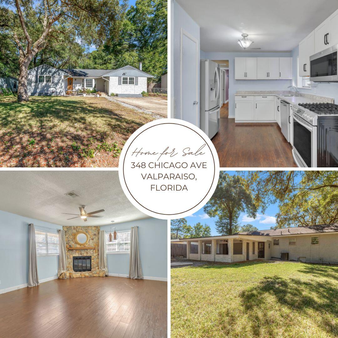 LOCATION-LOCATION-LOCATION! LOCATED NEXT TO THE EAST GATE AT EGLIN AFB... 4 Bedroom 2 Bathroom 1824-Sq Ft Home situated on a 0.26-acre lot with detached workshop. The conveniently located home offers a split floorplan with hardwood floors and TWO separate living rooms. As you enter the home, you are greeted by a mud bench and main living area with bay window. The kitchen and dining area is located just off of the main living room. The kitchen offers stainless steel appliances (French Door refrigerator, gas oven/range, microwave, and dishwasher), and white cabinets with black hardware. The homes second living room offers a wood burning fireplace and is a great space for entertaining. The master bedroom has an ensuite bathroom that has been renovated. There are three additional bedrooms on the opposite side of the home. The home offers and indoor laundry room that is just off of the kitchen. A large, covered porch overlooks the spacious backyard for the family to enjoy. A large, detached workshop with power is located in the back yard. It is the perfect man cave, she shed, or storage building.
NEW ROOF 2019, NEW HWH 2019, NEW HAVC 2023.
Don't miss out on your opportunity to put your own personal touch on this conveniently located home right next the base, shopping, schools, bay and and beaches! Schedule your showing TODAY!
